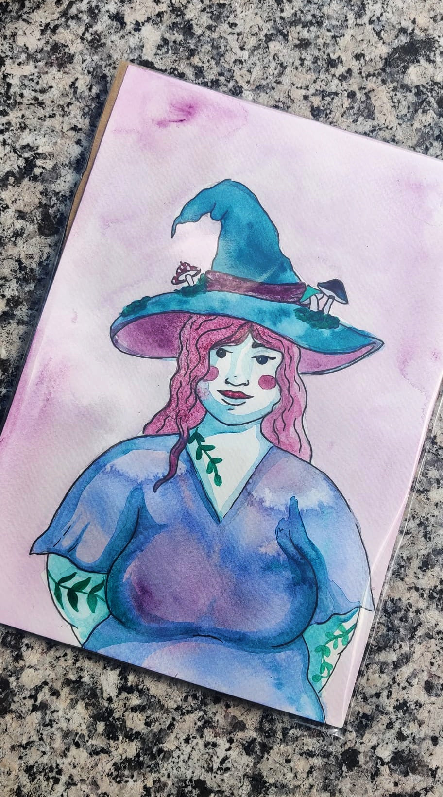 Mushroom witch Original Painting