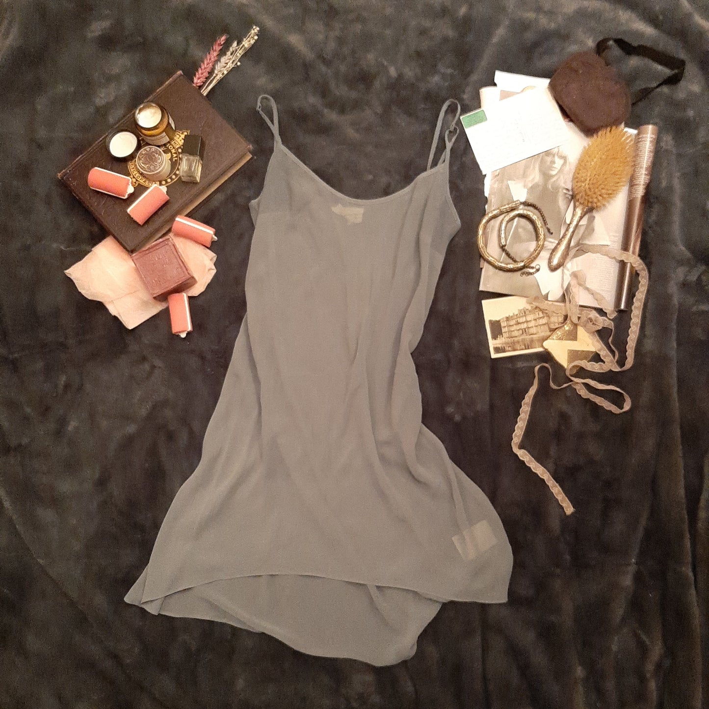 Teal Spaghetti Strap Slip