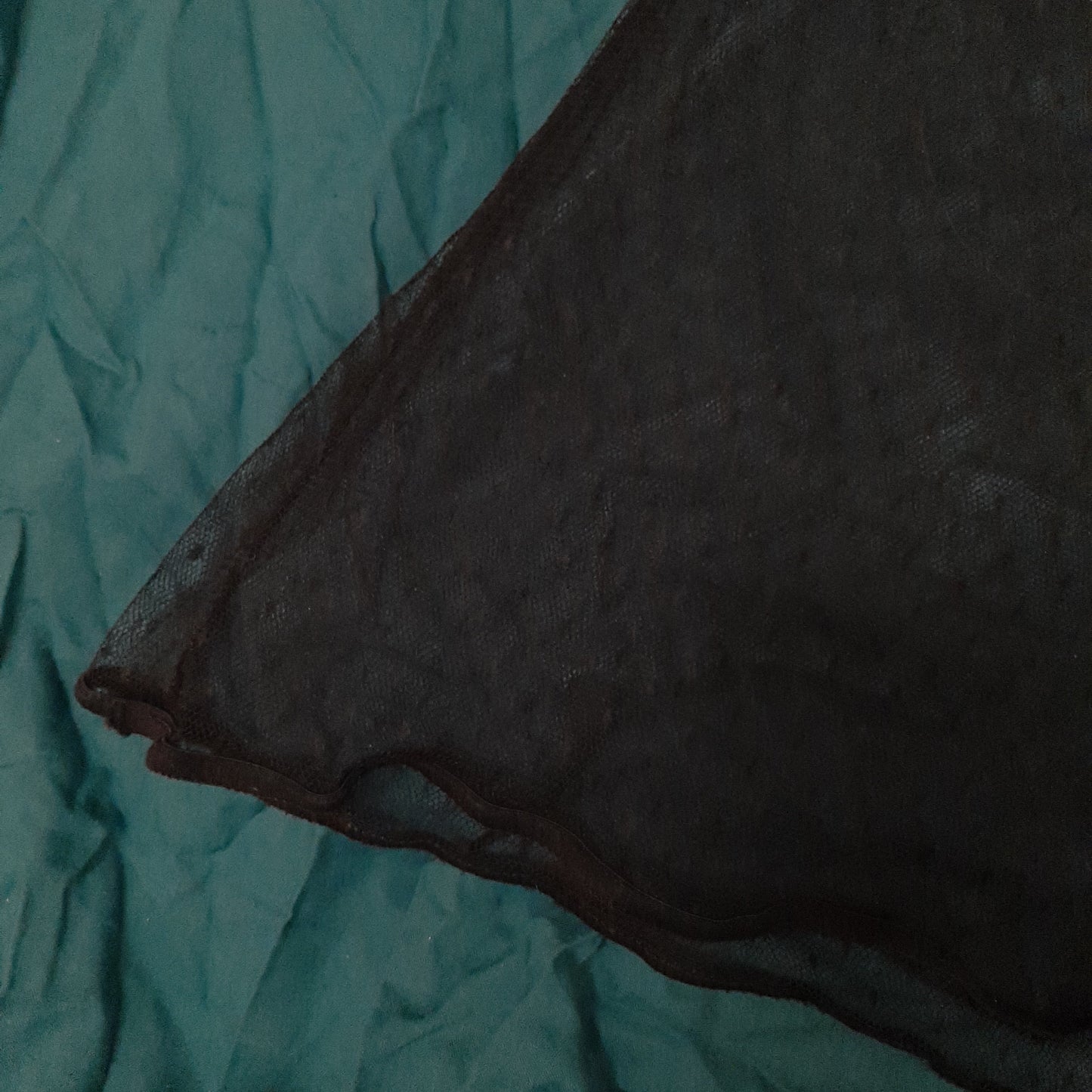 Black slip with black and white ribbon detail
