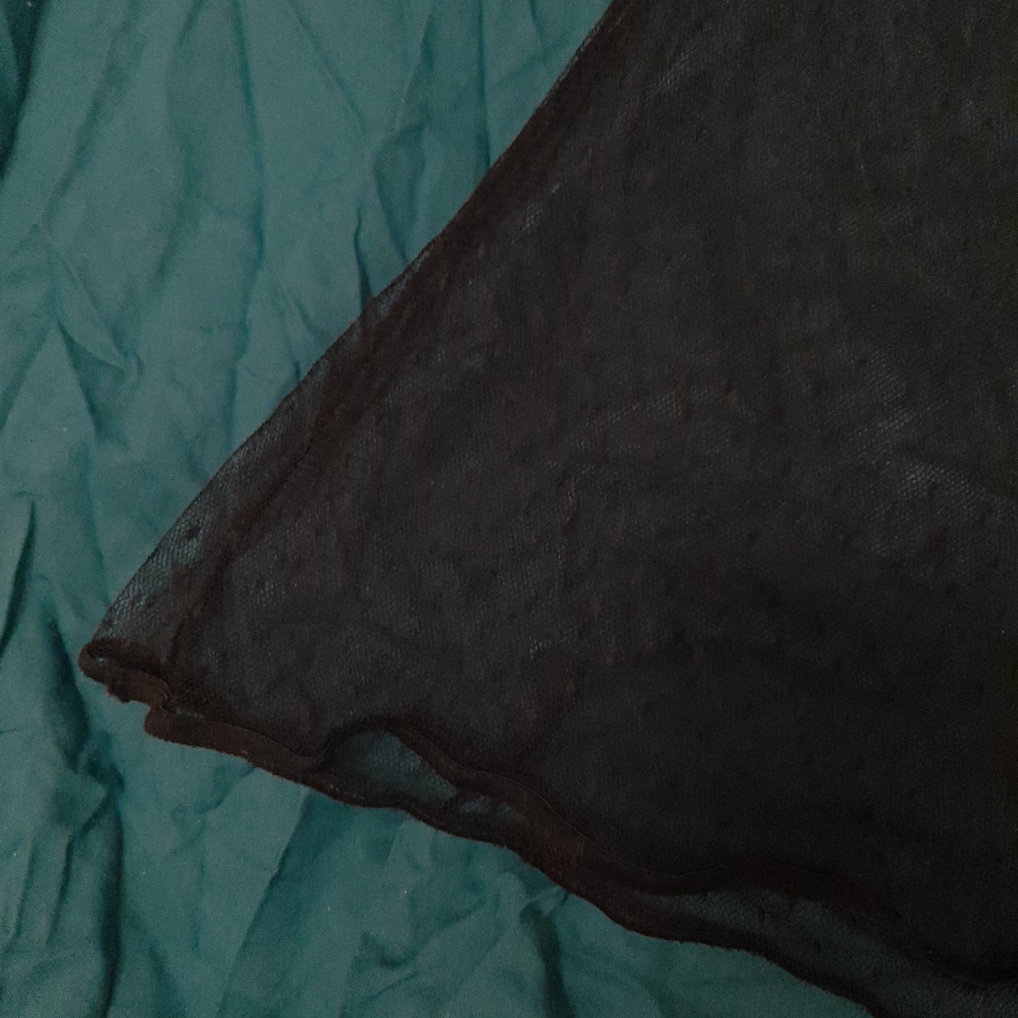 Black slip with black and white ribbon detail