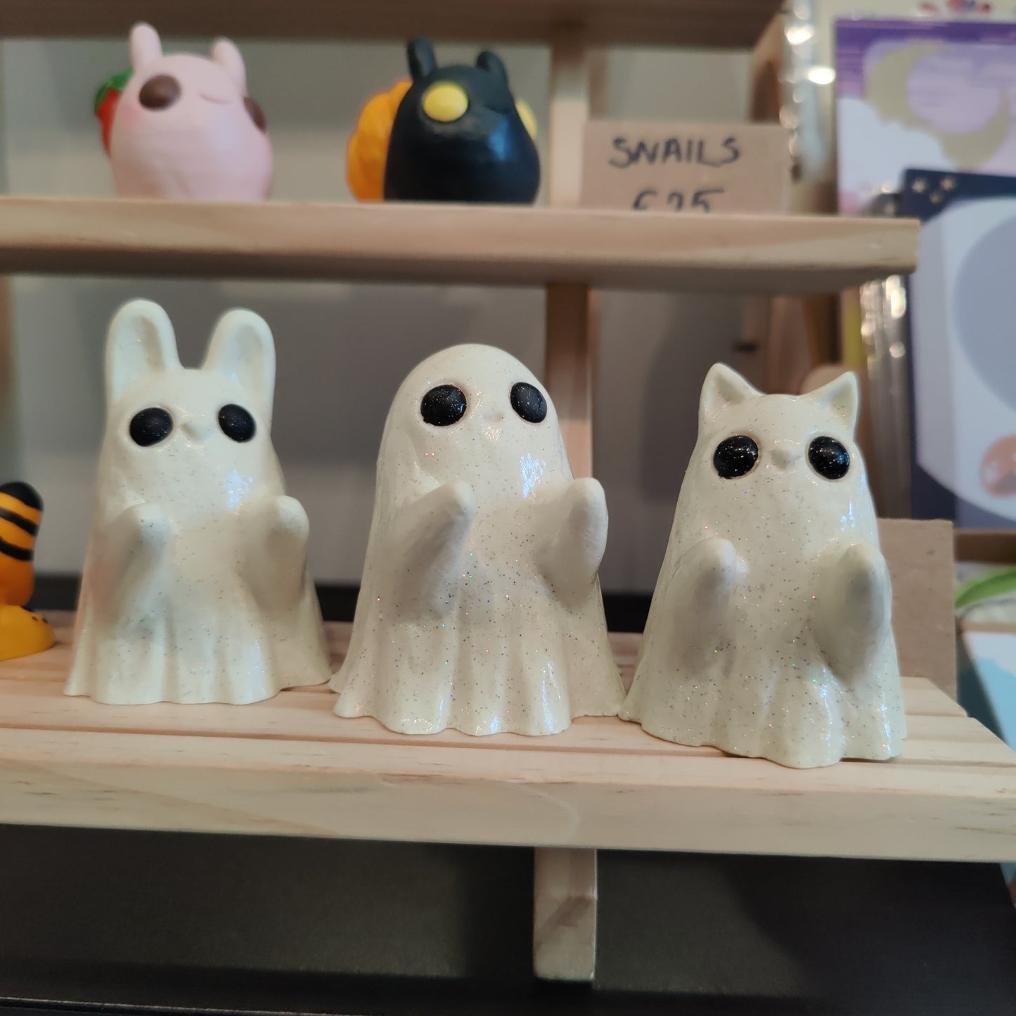 Glow in the dark dice ghosts