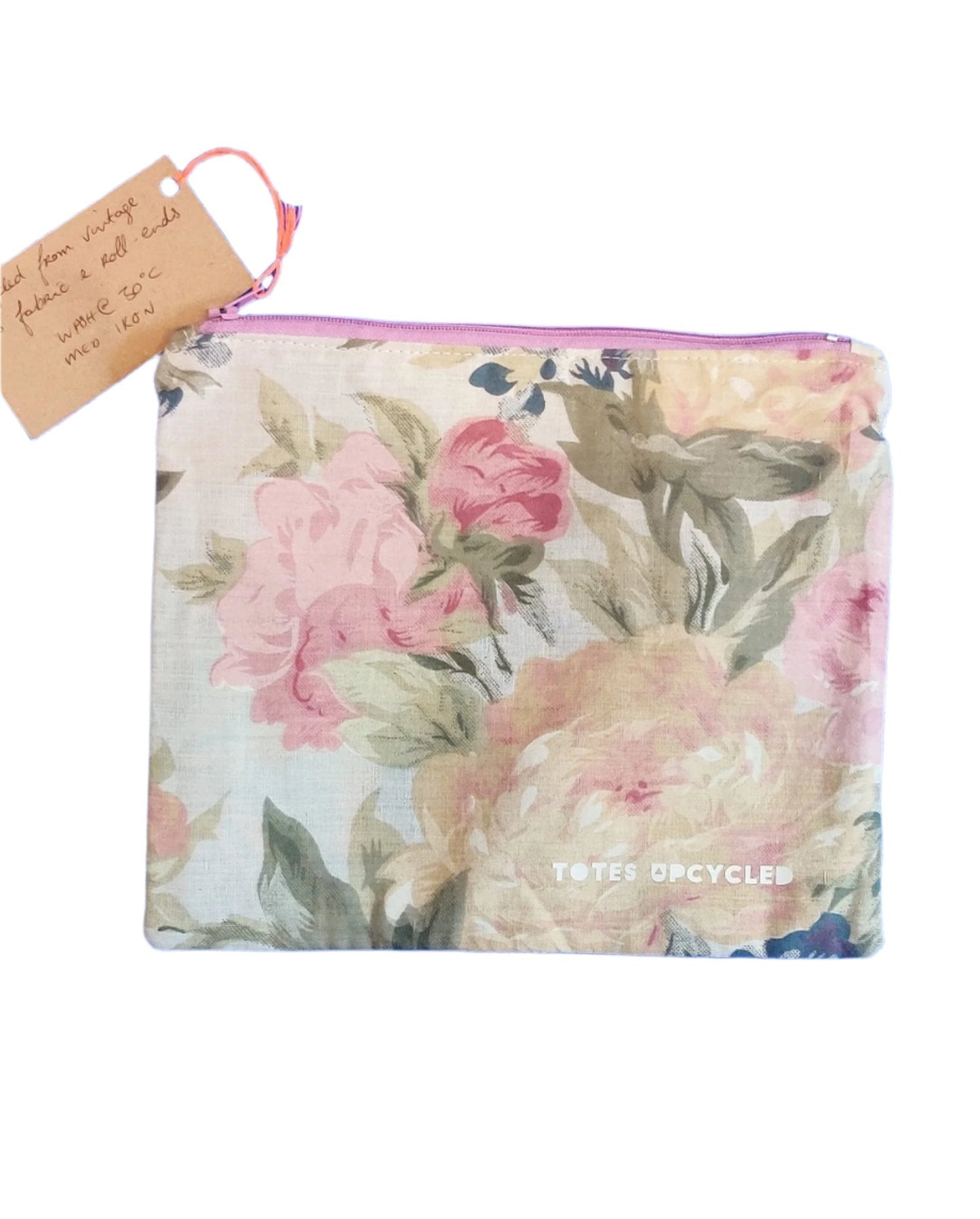 Floral upcycled clutch/make up bag