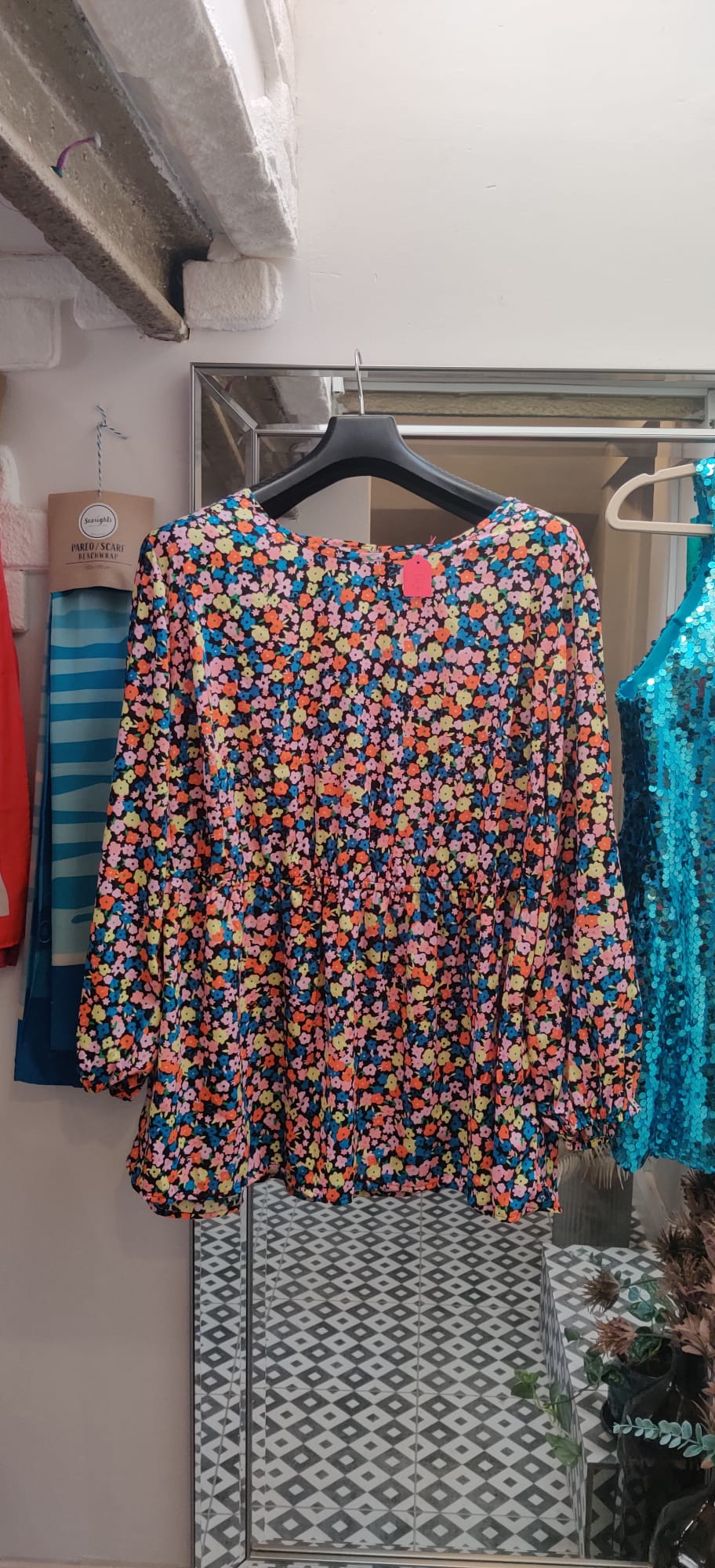 Simply Be Floral top with peplum