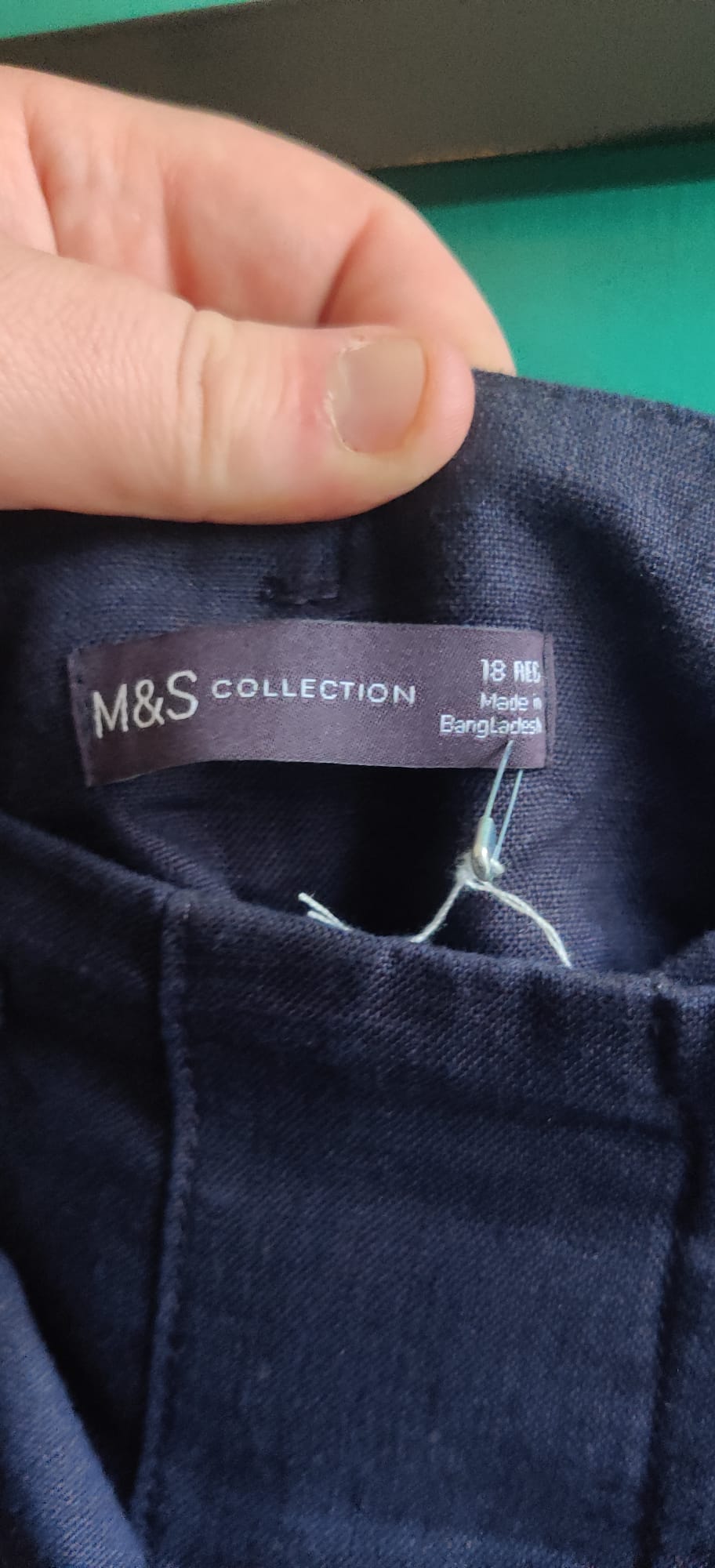 Linen look trousers UK size 18