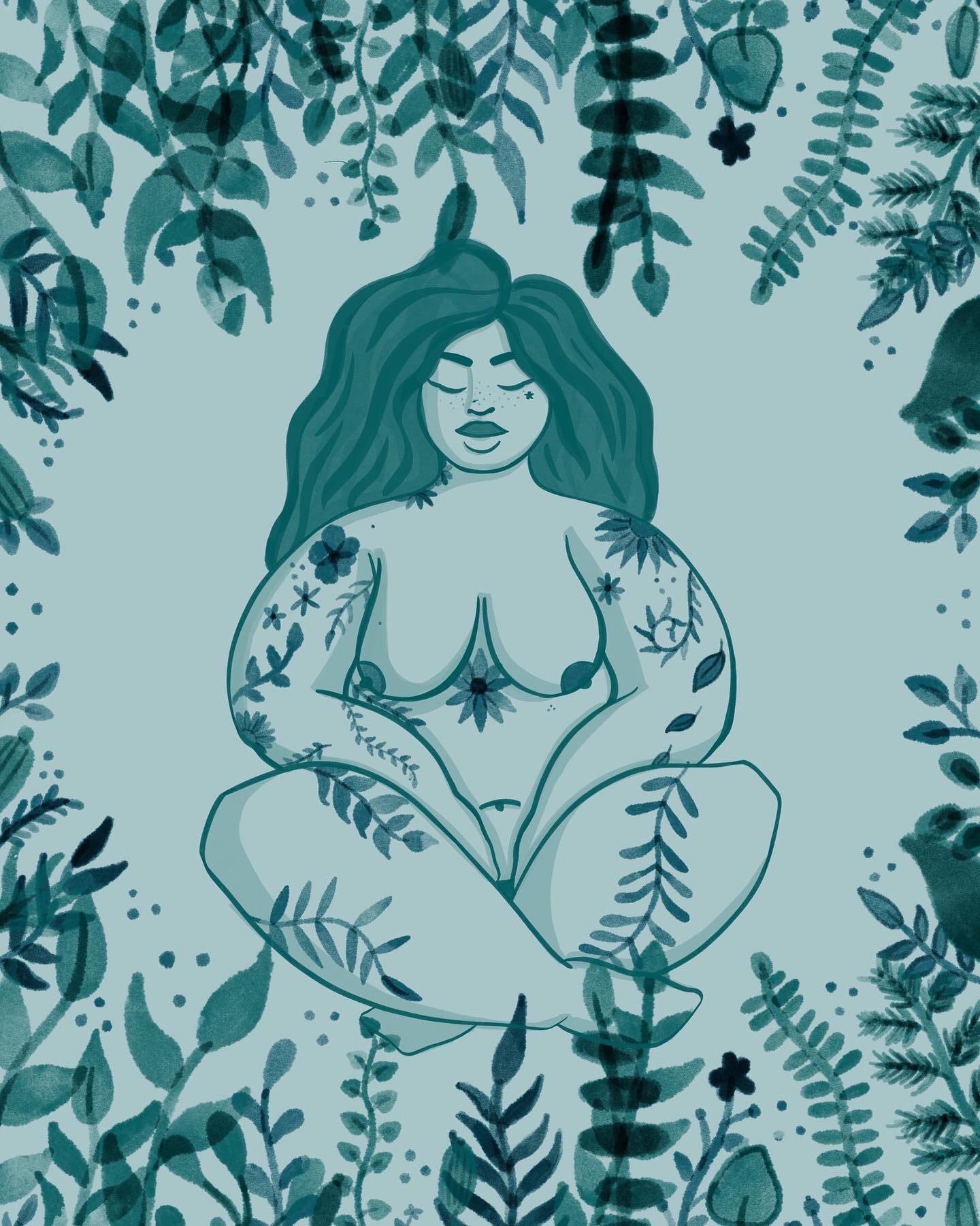 Peaceful Cross-legged Art Print
