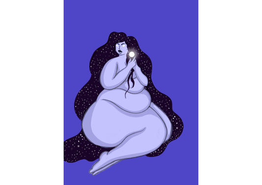 Cosmic fat babe art print