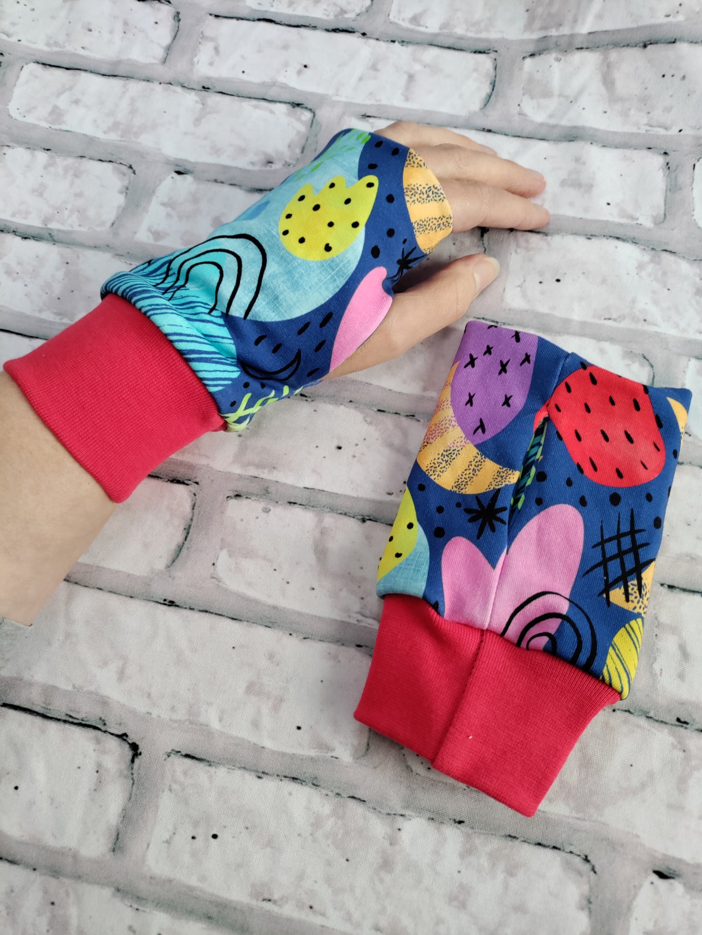 Wrist / hand warmers, organic french terry