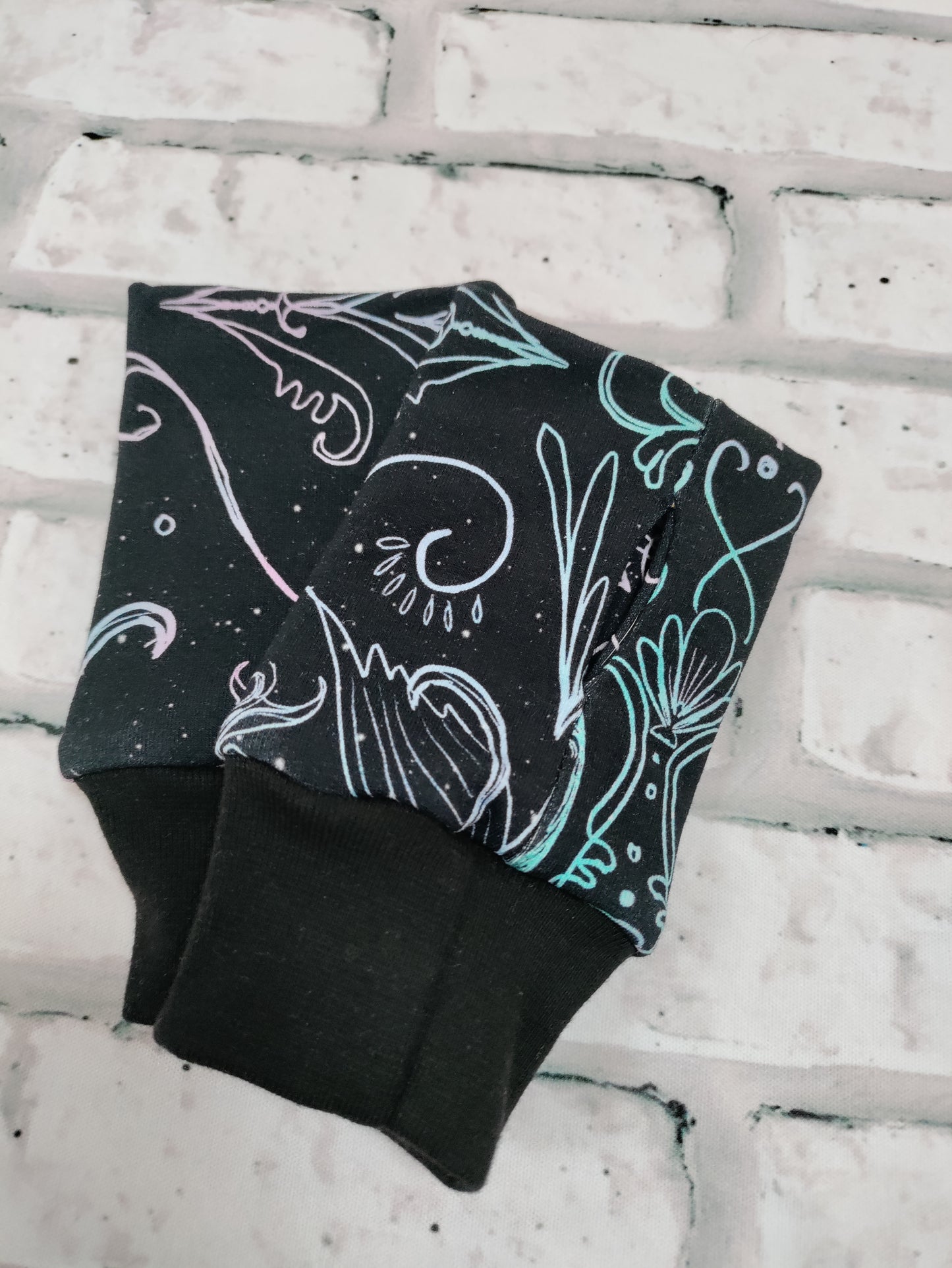 Wrist / hand warmers, organic french terry