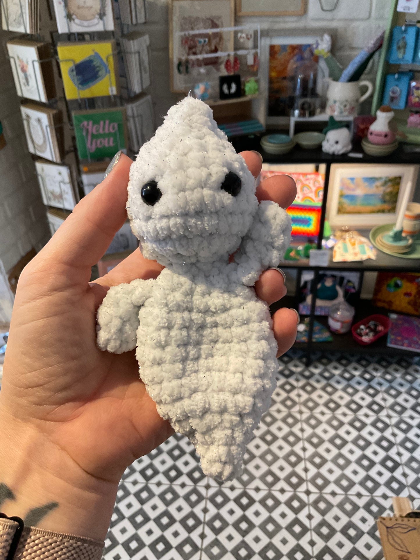 Mini crochet ghost