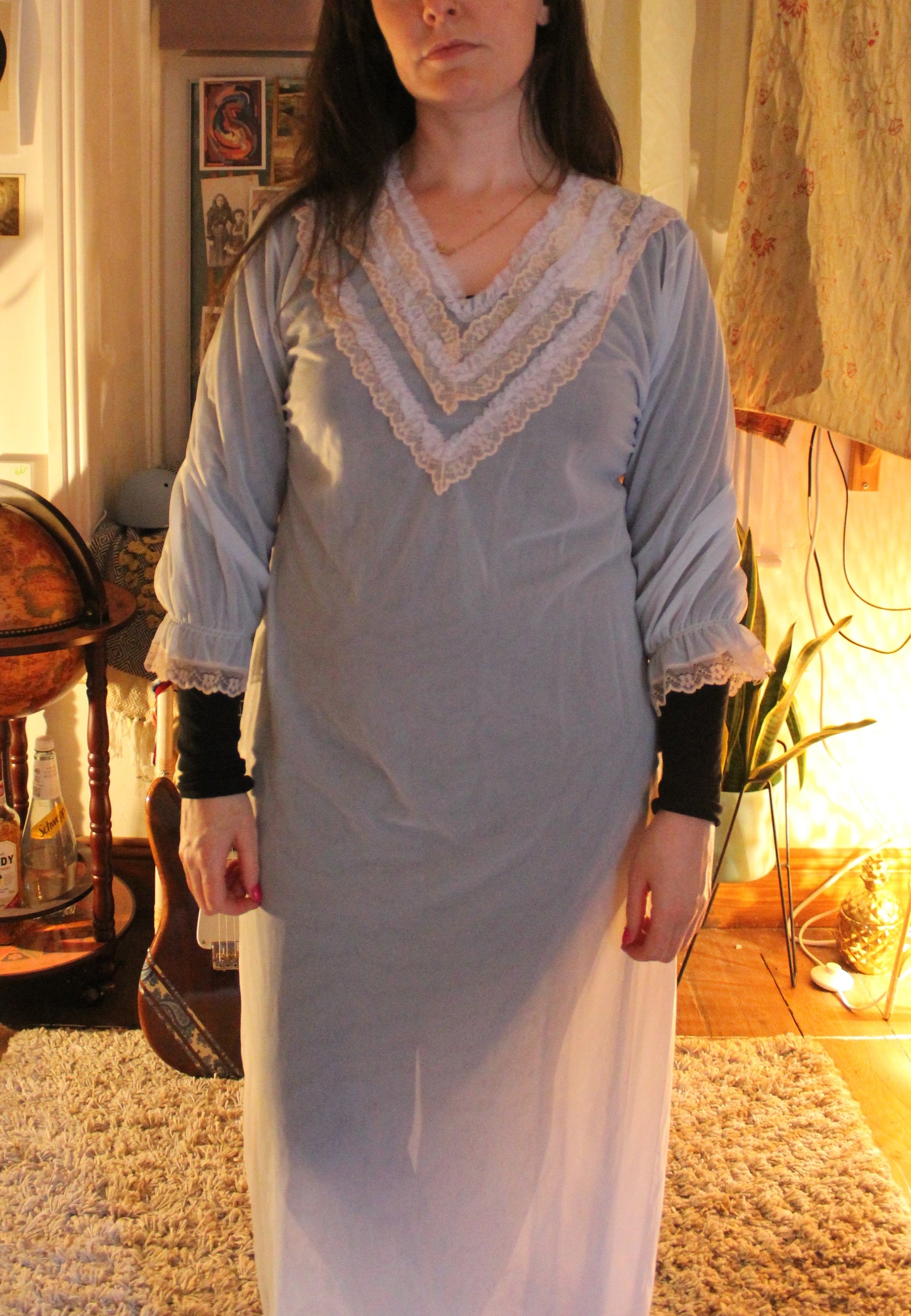 Candy blue and pink nightgown
