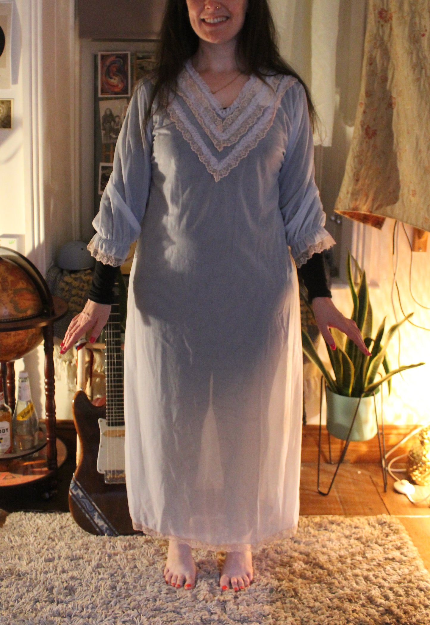 Candy blue and pink nightgown