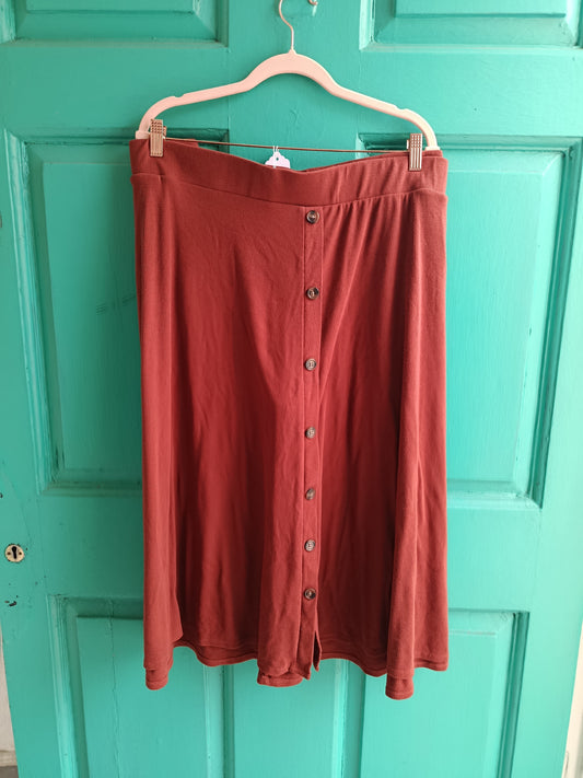 Wine Midi Skirt Torrid UK 30