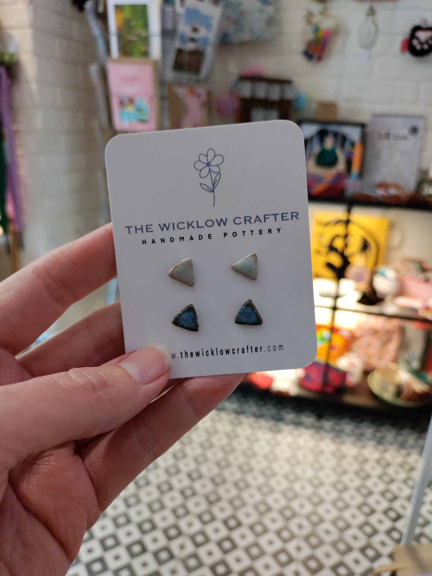 Ceramic stud earrings