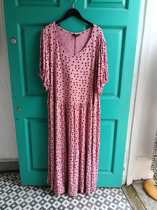 Yours clothing maxi dress pink size UK 30 - 32