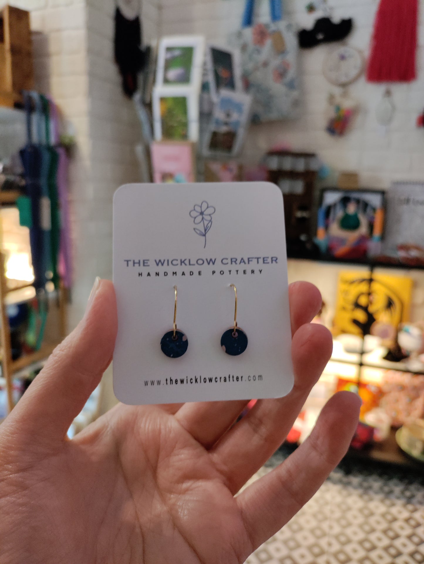 Hoop style ceramic earrings