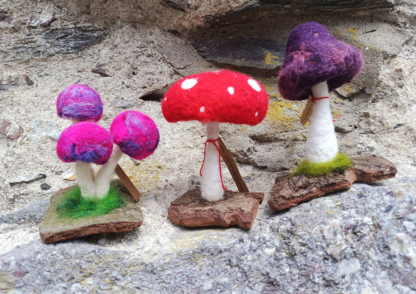 Needle felt Mushroom Sculptures