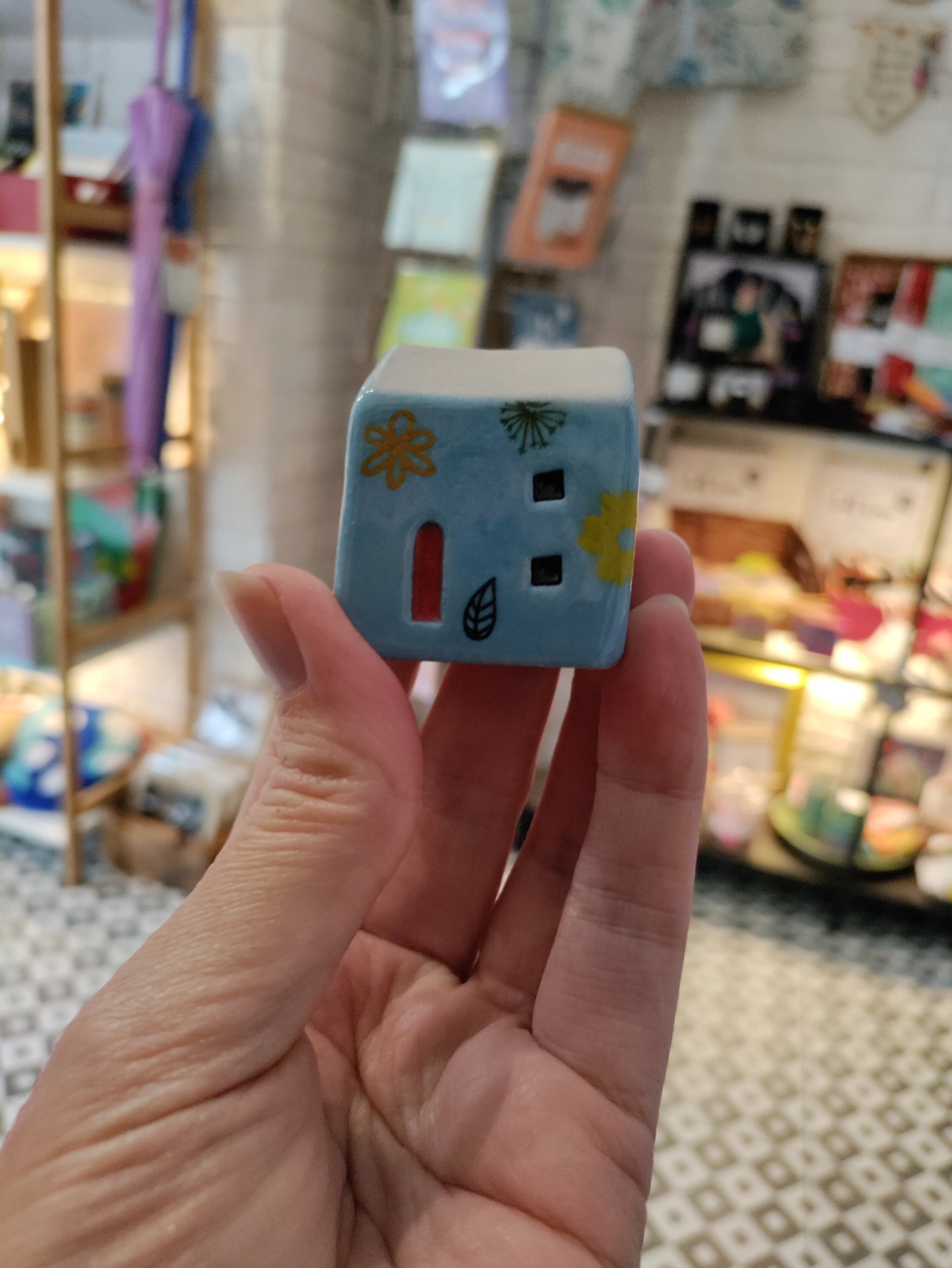 Tiny ceramic houses - pastel collection