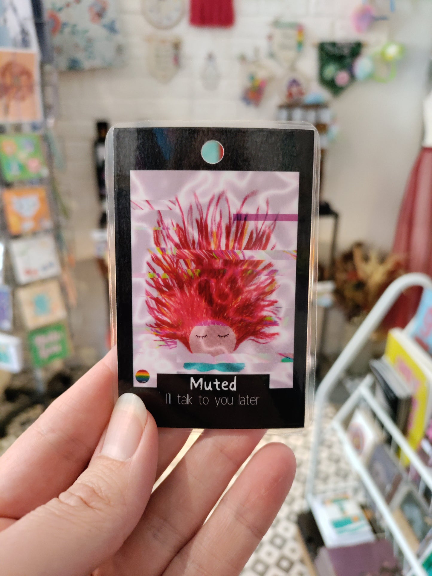 Reversible laminated talking cards for Key chains