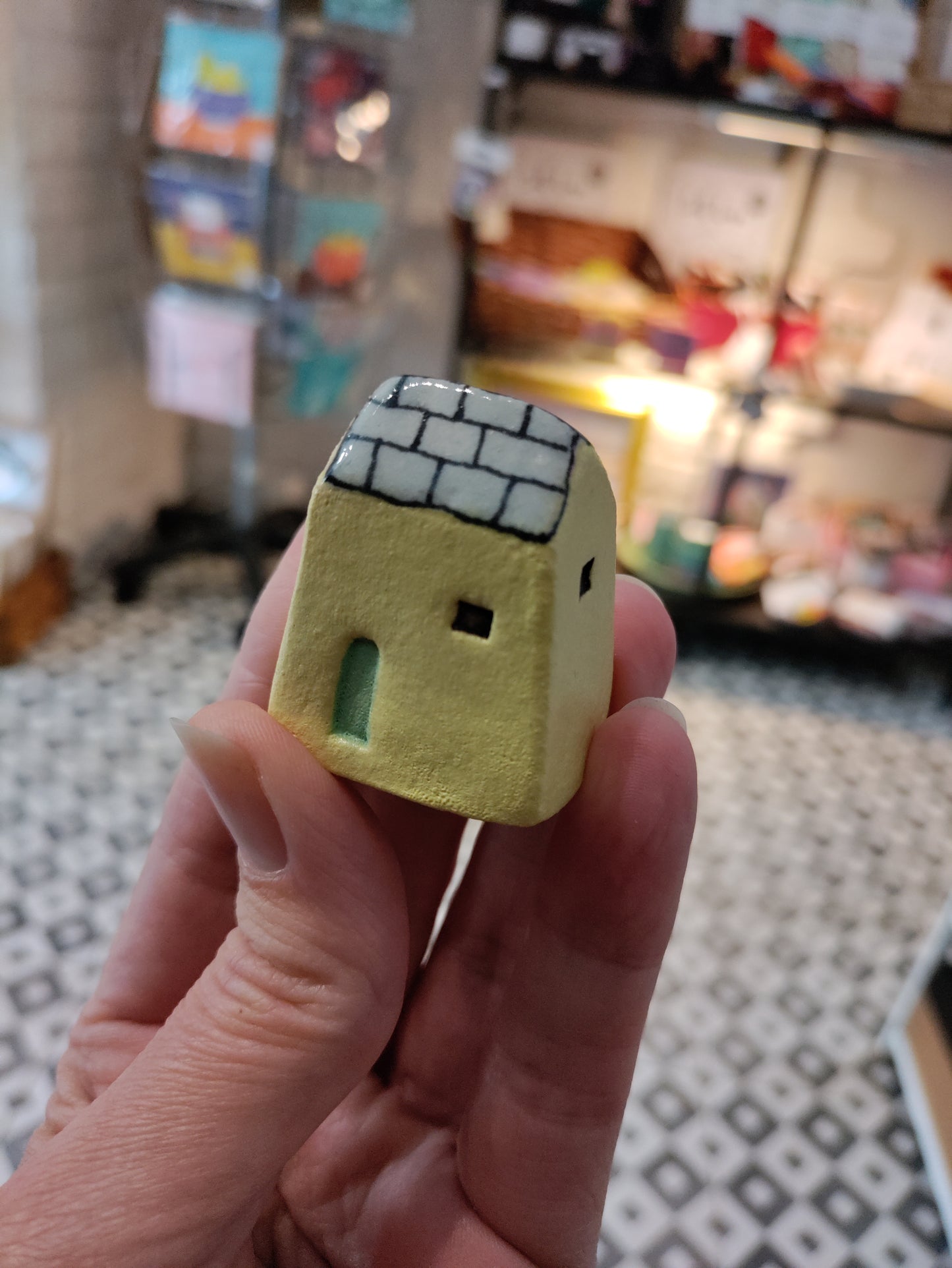 Tiny ceramic houses - pastel collection