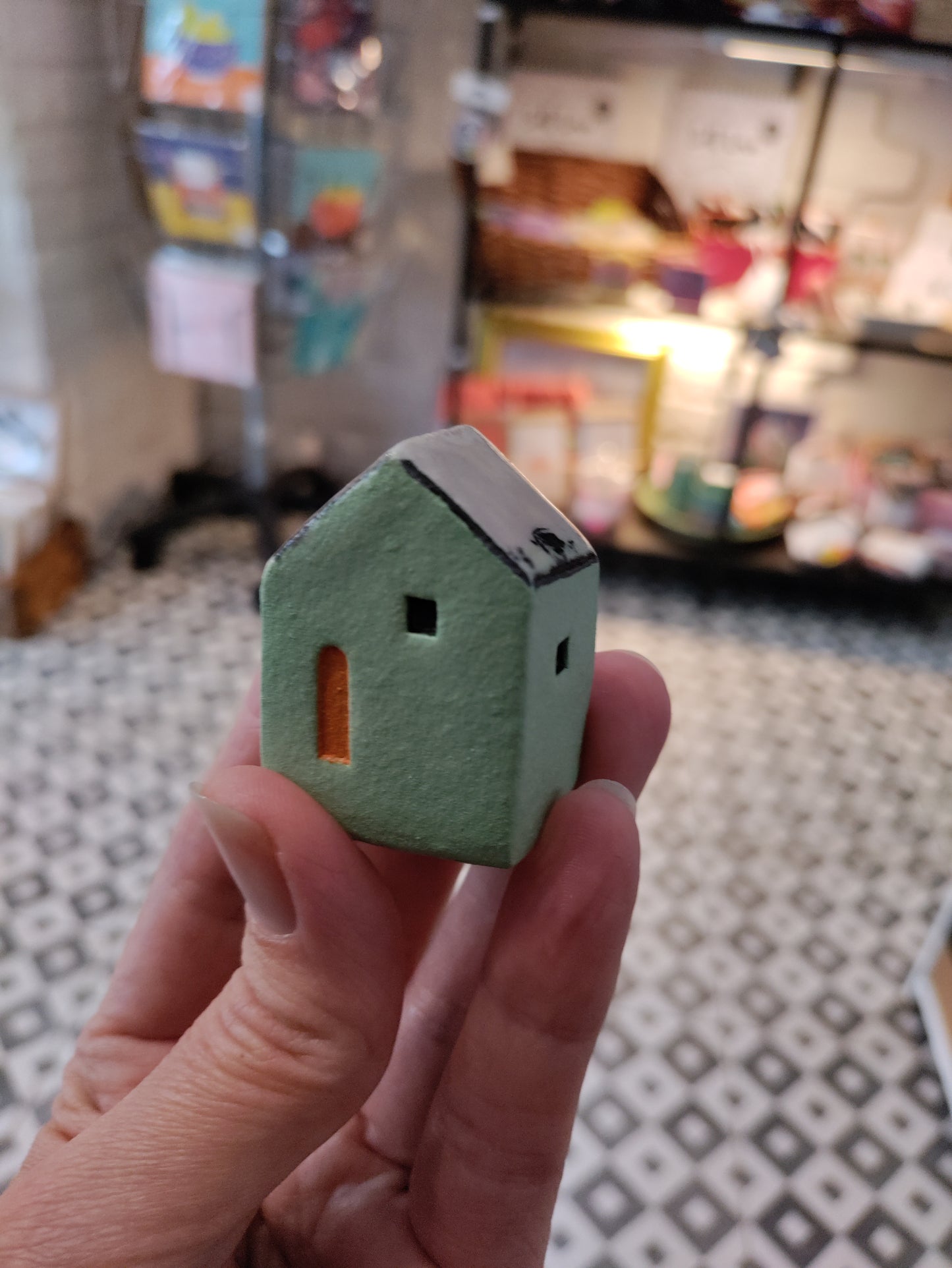 Tiny ceramic houses - pastel collection