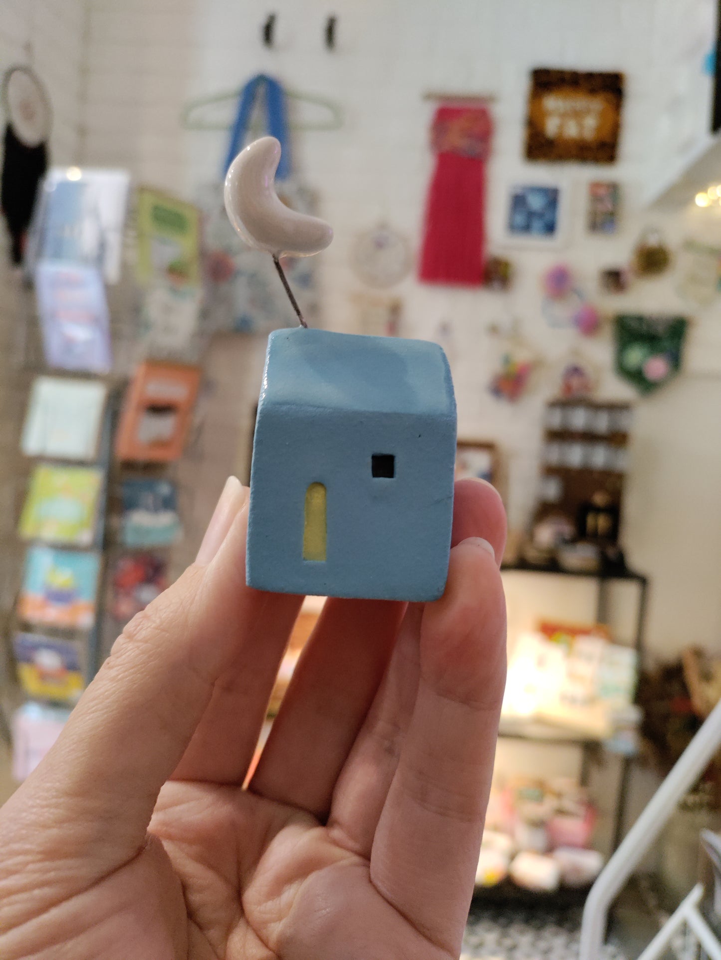 Tiny ceramic houses - pastel collection