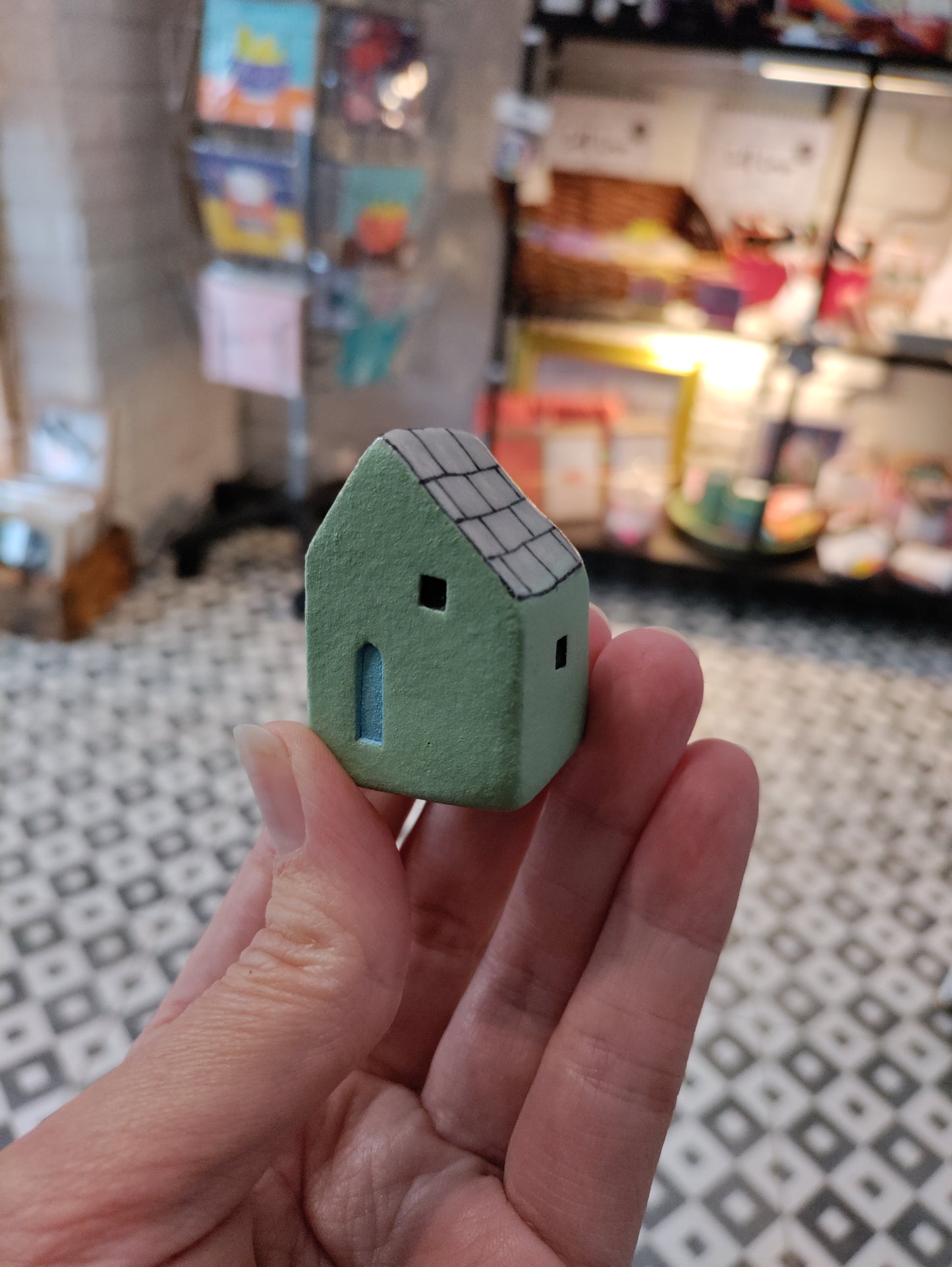 Tiny ceramic houses - pastel collection