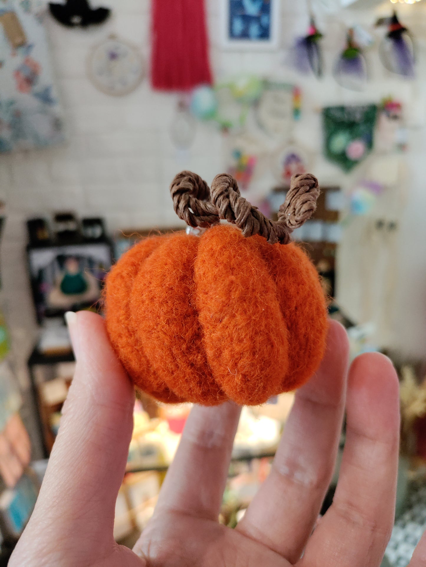 Felted pumpkins