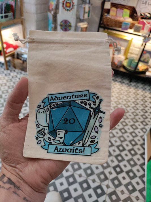 Adventure awaits dice bags