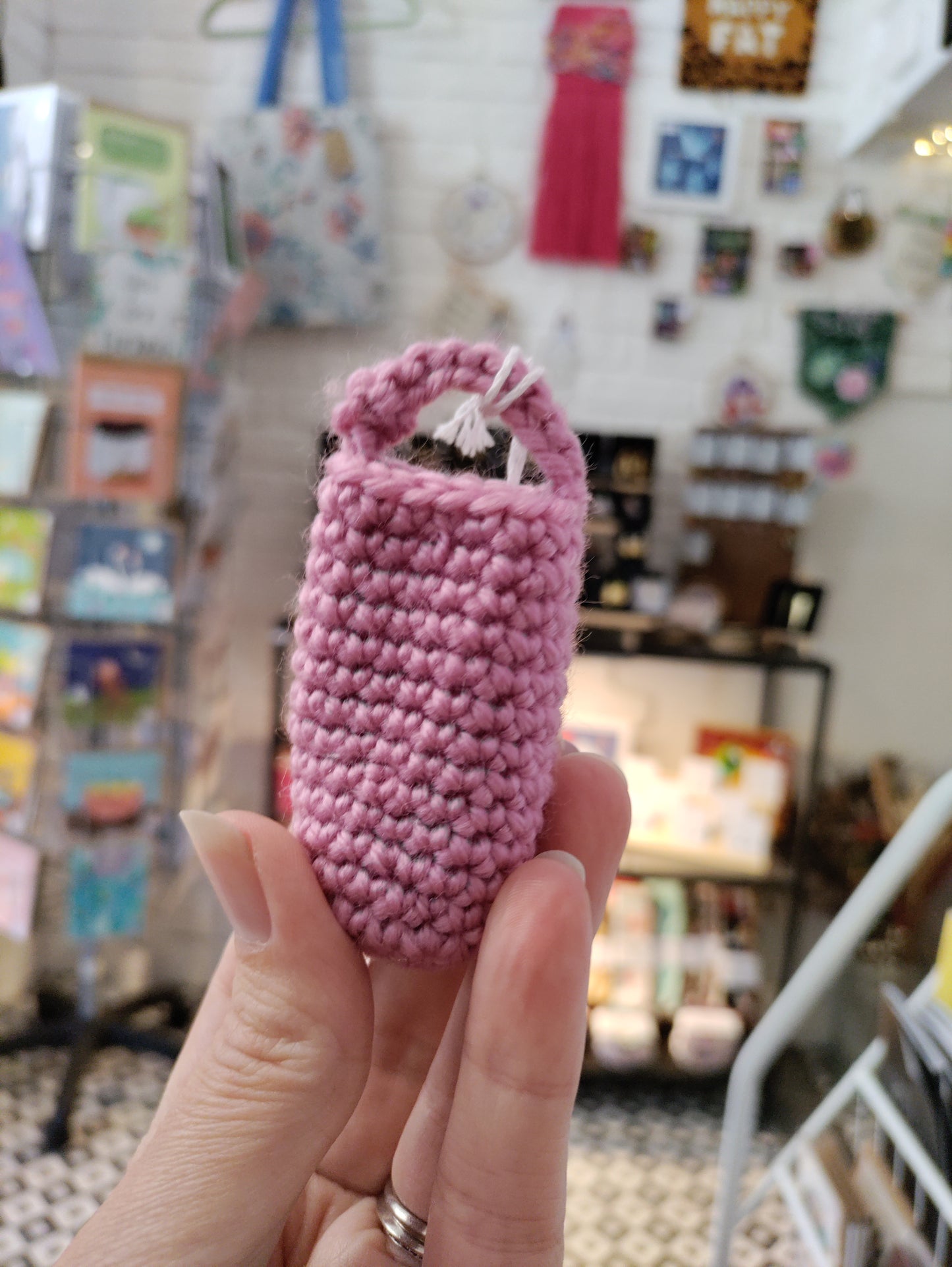 Hand crochet lip balm holder
