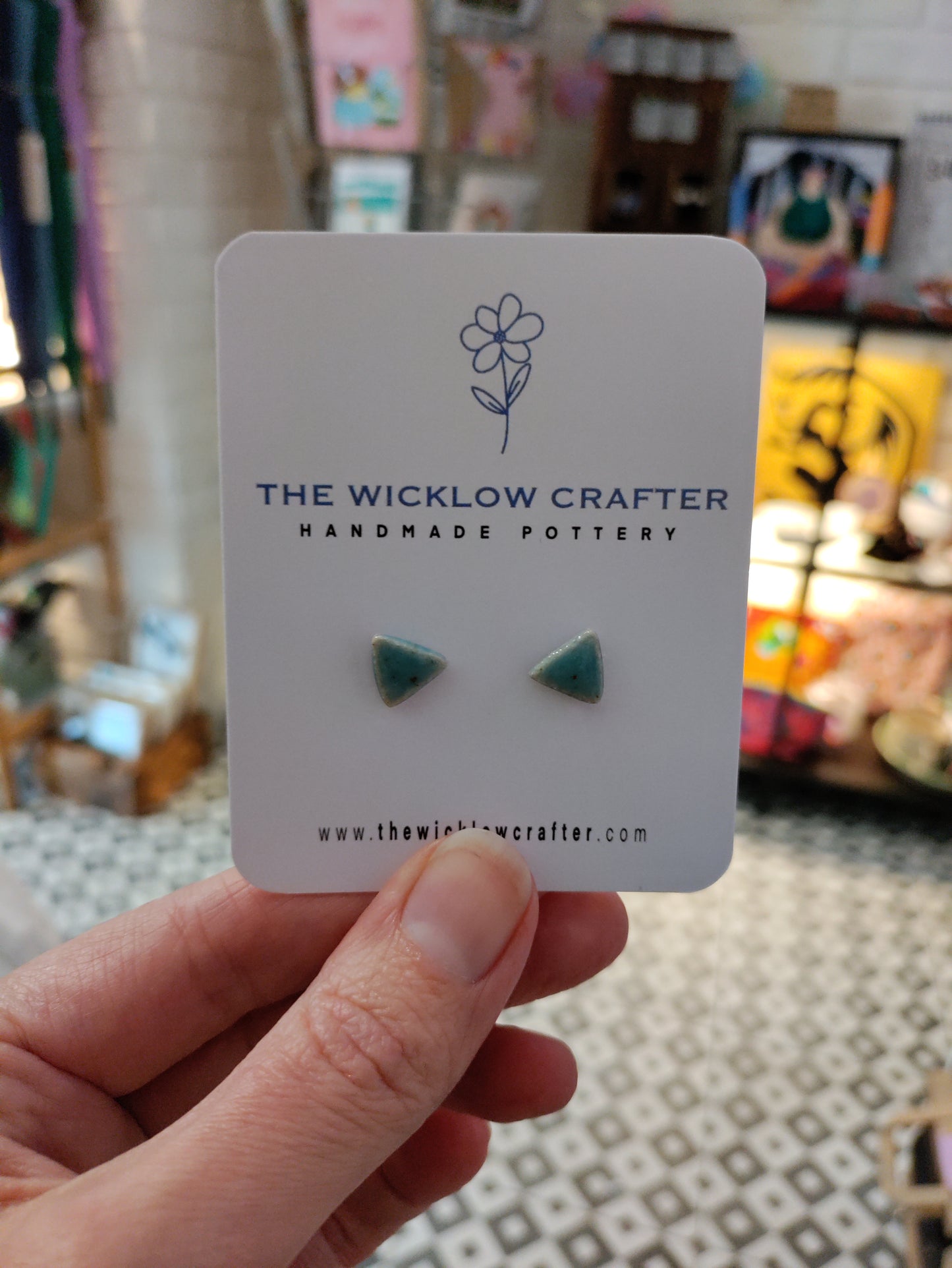 Ceramic stud earrings