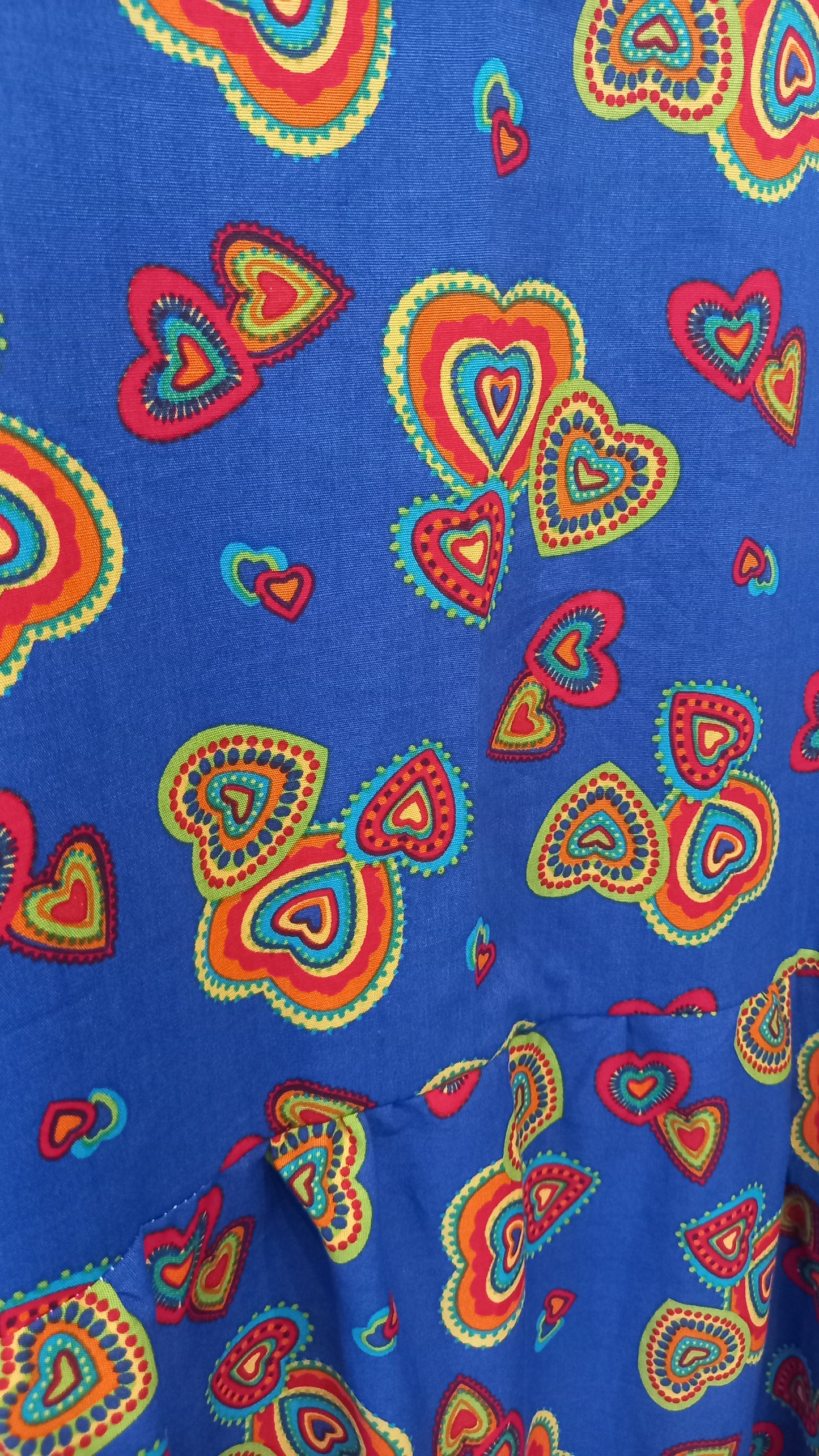 Blue heart designs dress - fits up to size 22
