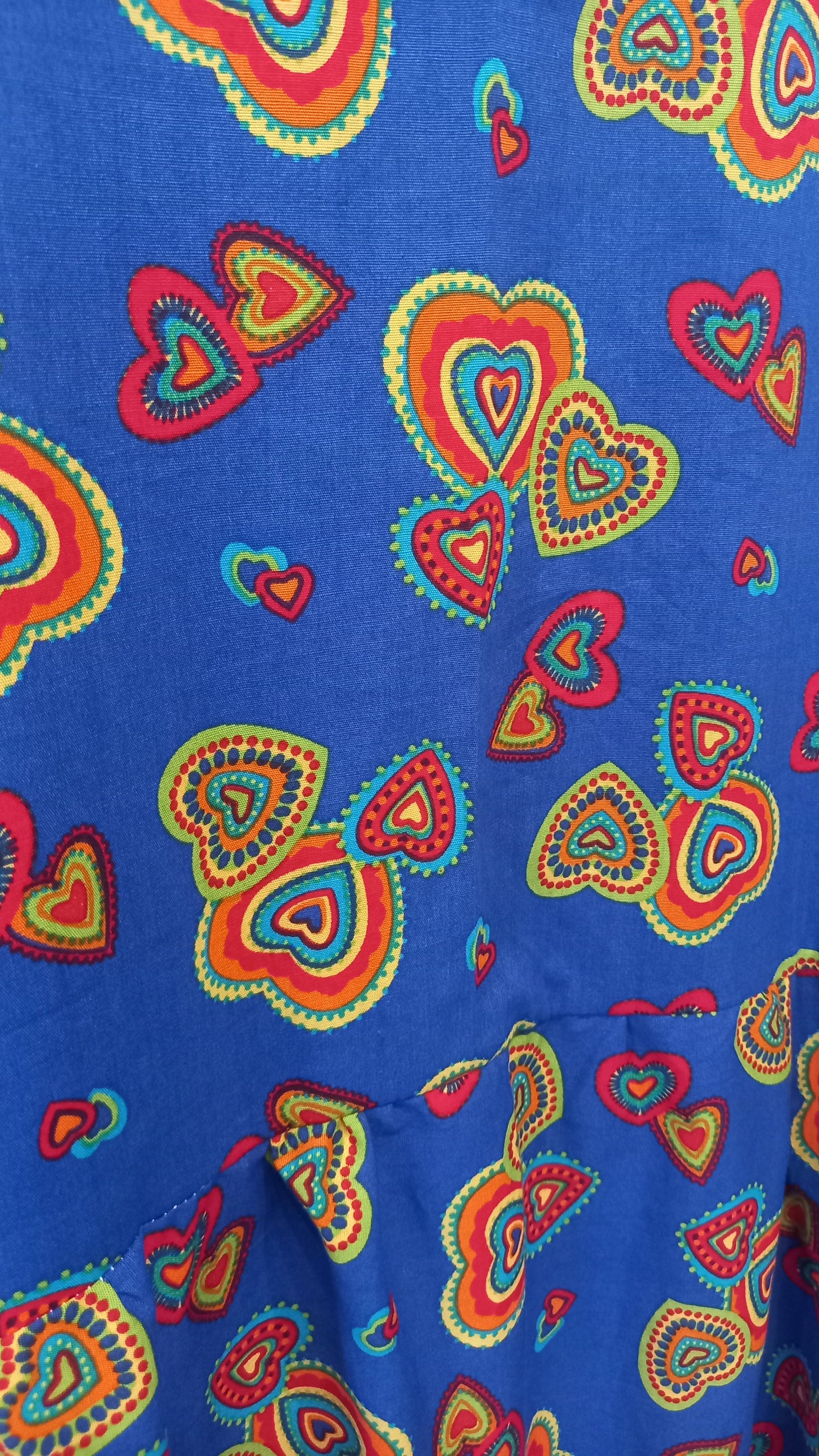 Blue heart designs dress - fits up to size 22
