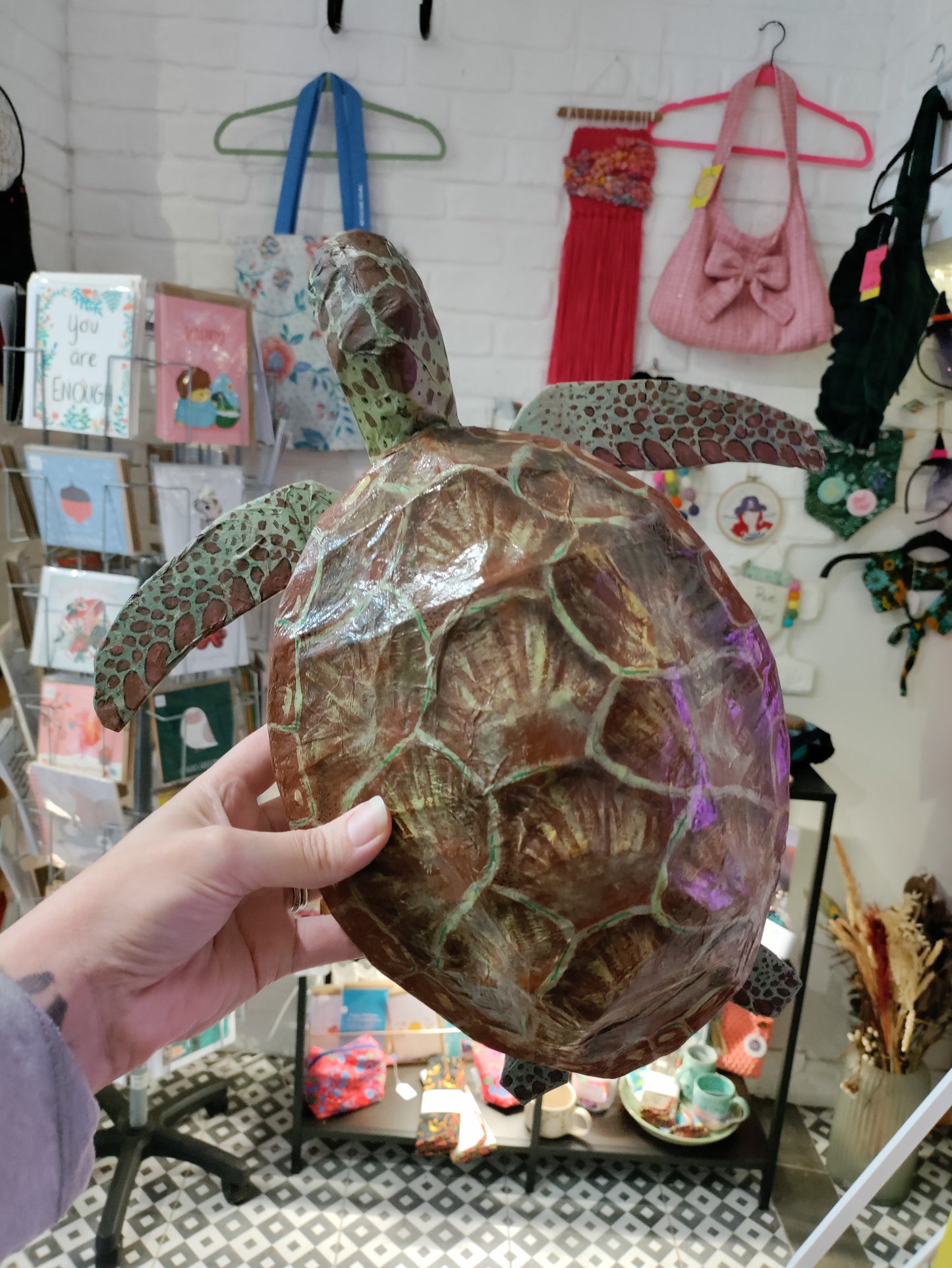 Paper mache sea animals