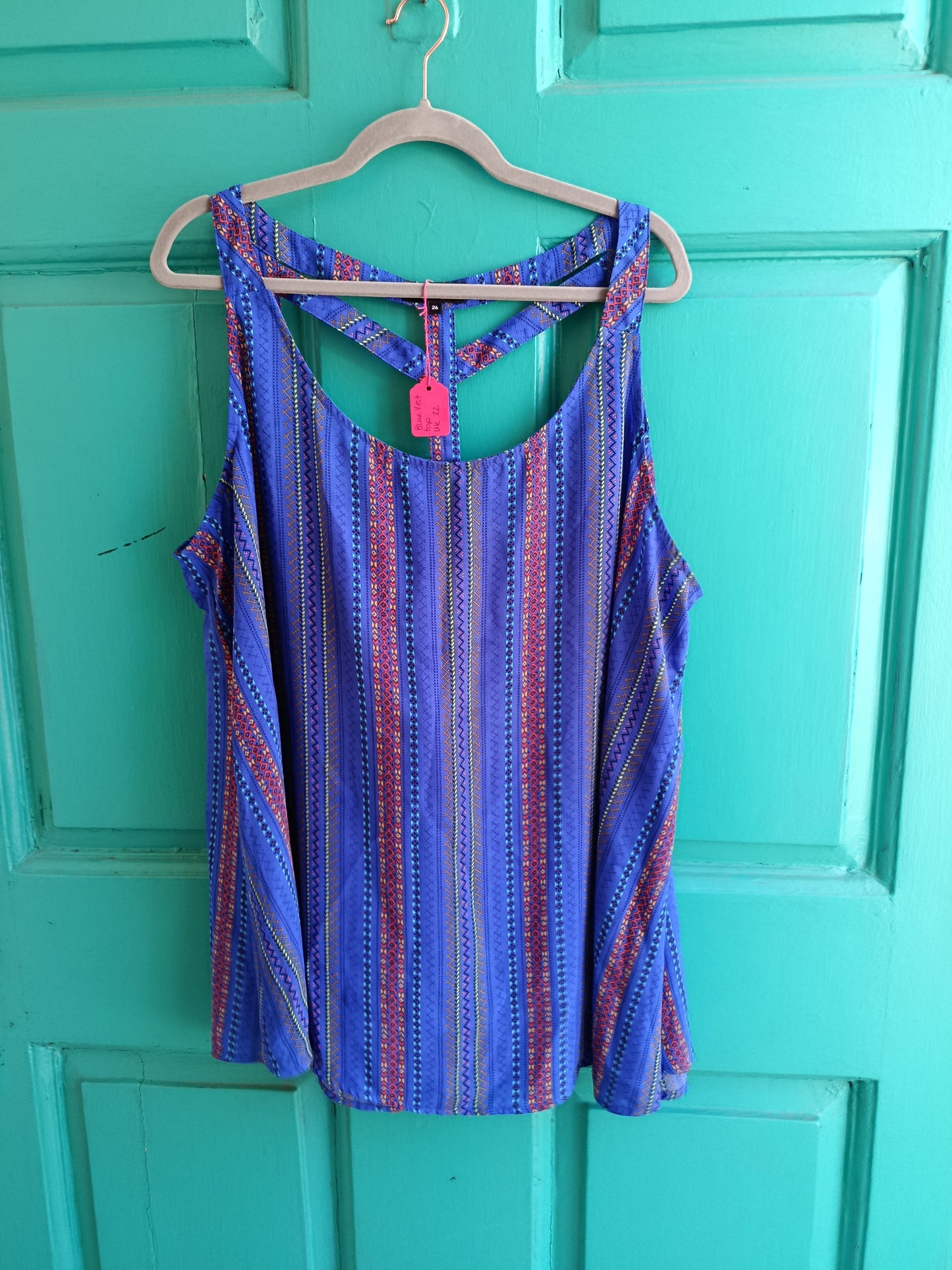 Blue Vest top UK 22