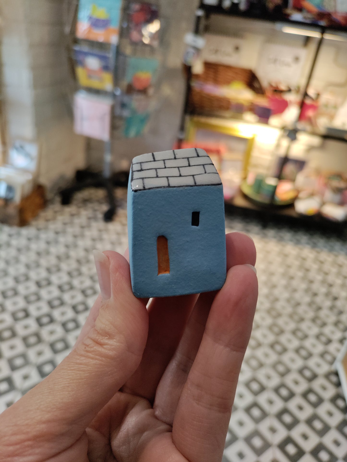 Tiny ceramic houses - pastel collection