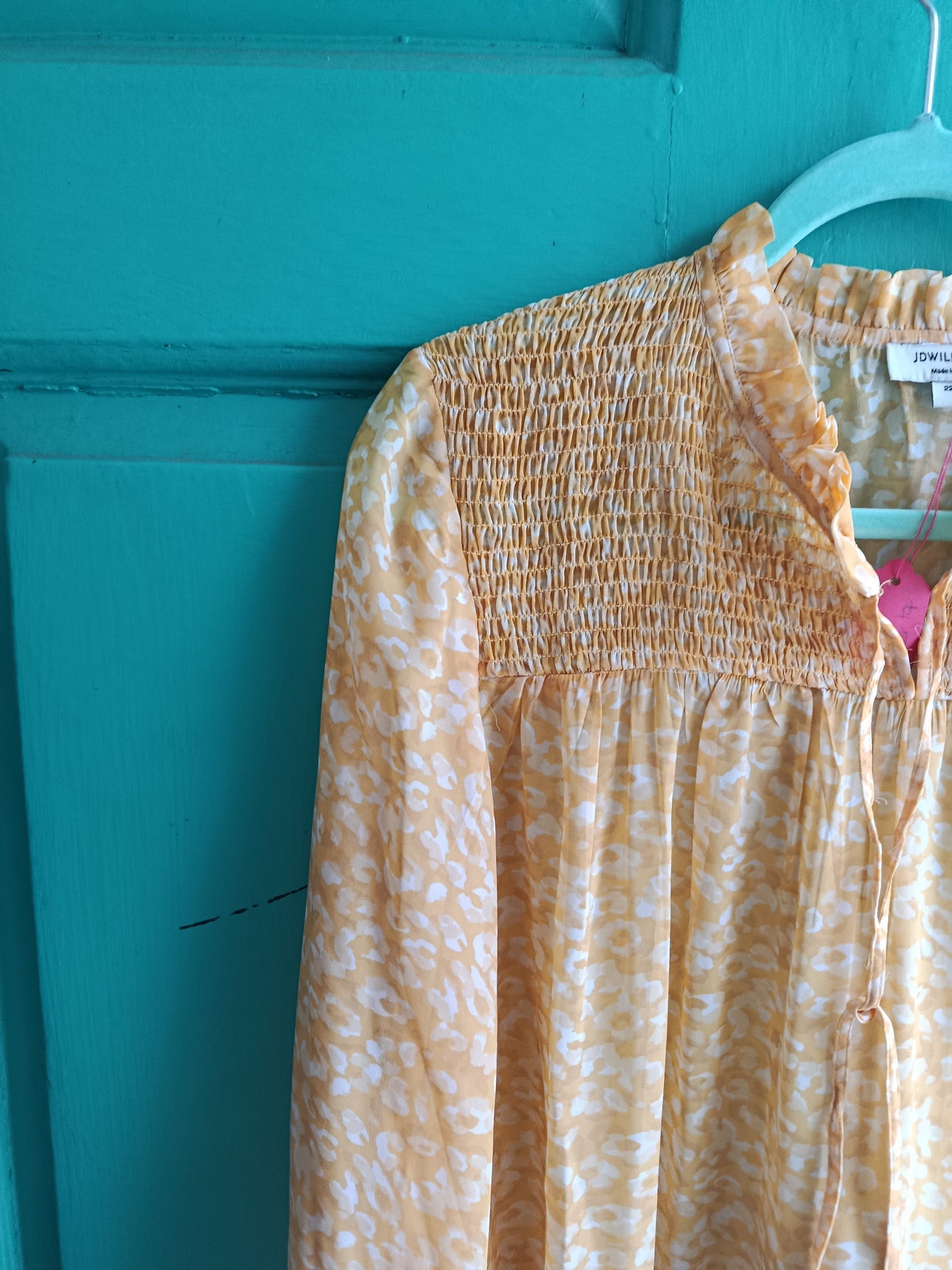 JD Williams yellow sheer top