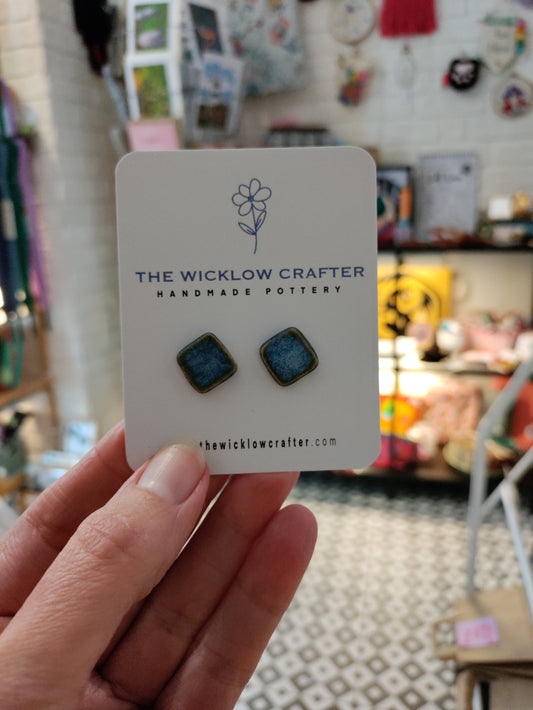 Ceramic stud earrings
