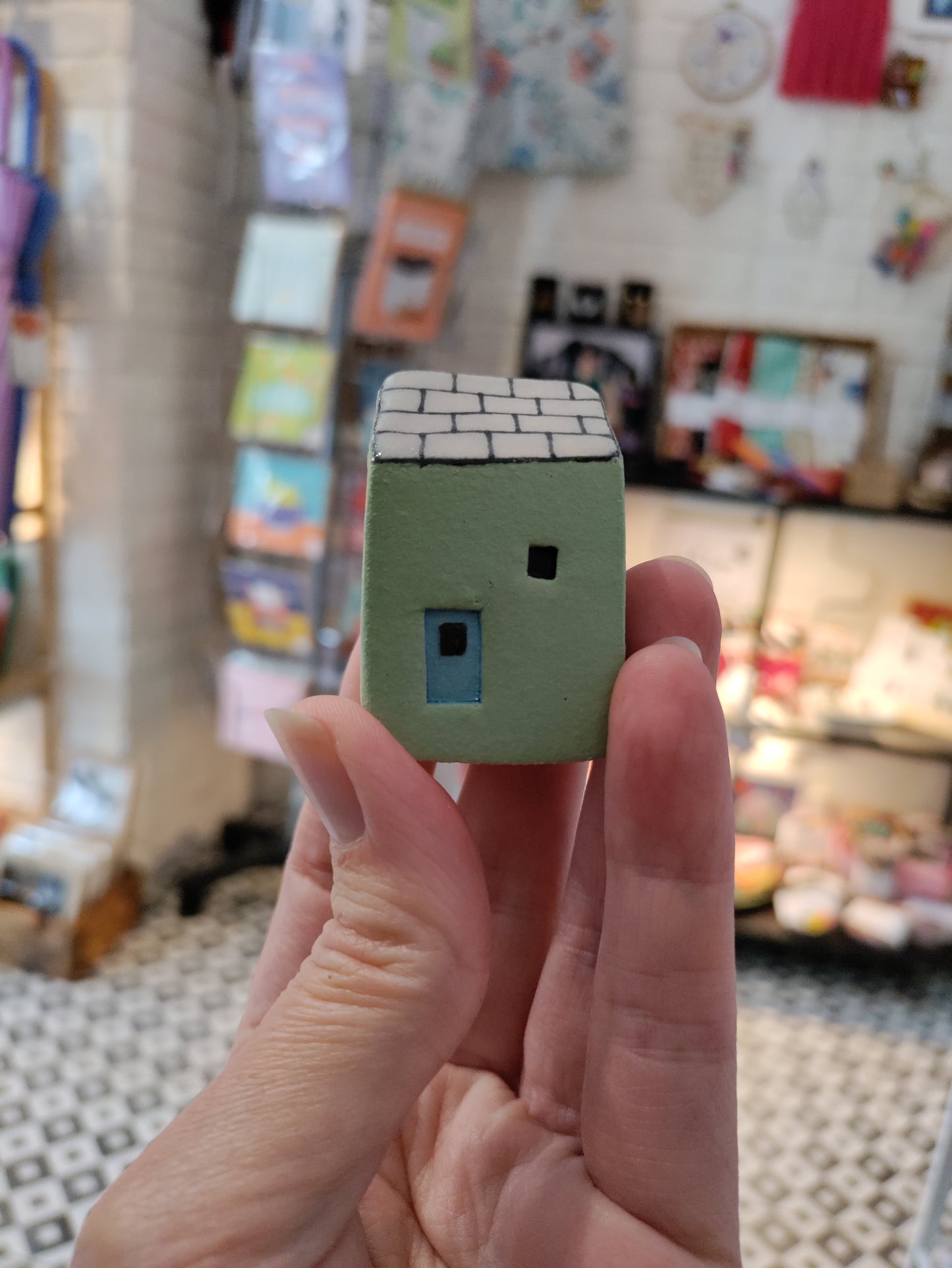 Tiny ceramic houses - pastel collection