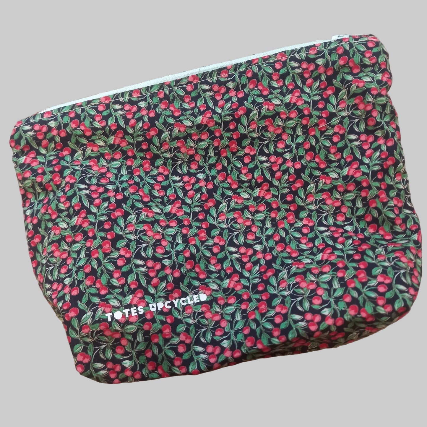 Cherry fabric pouch