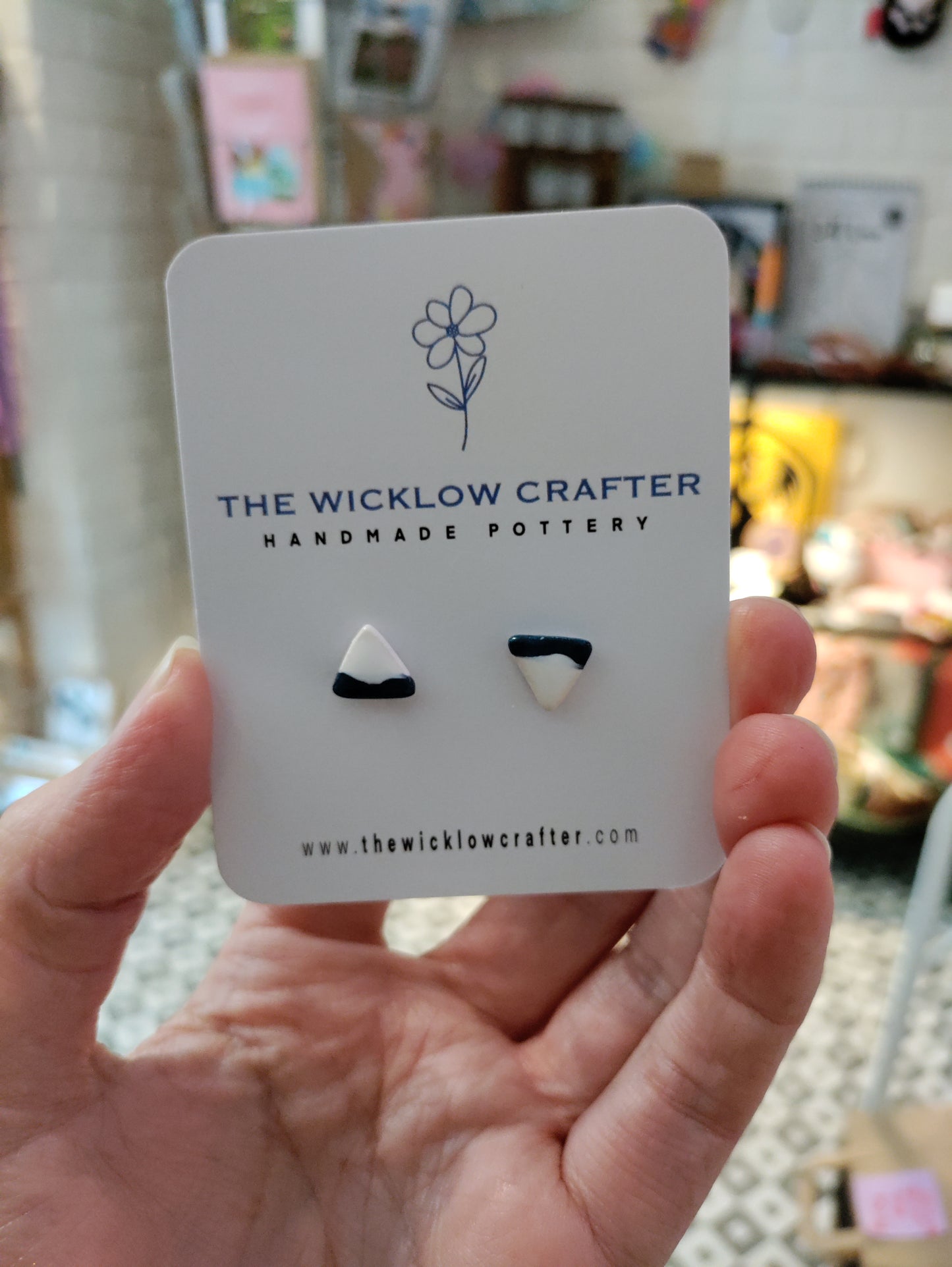 Ceramic stud earrings