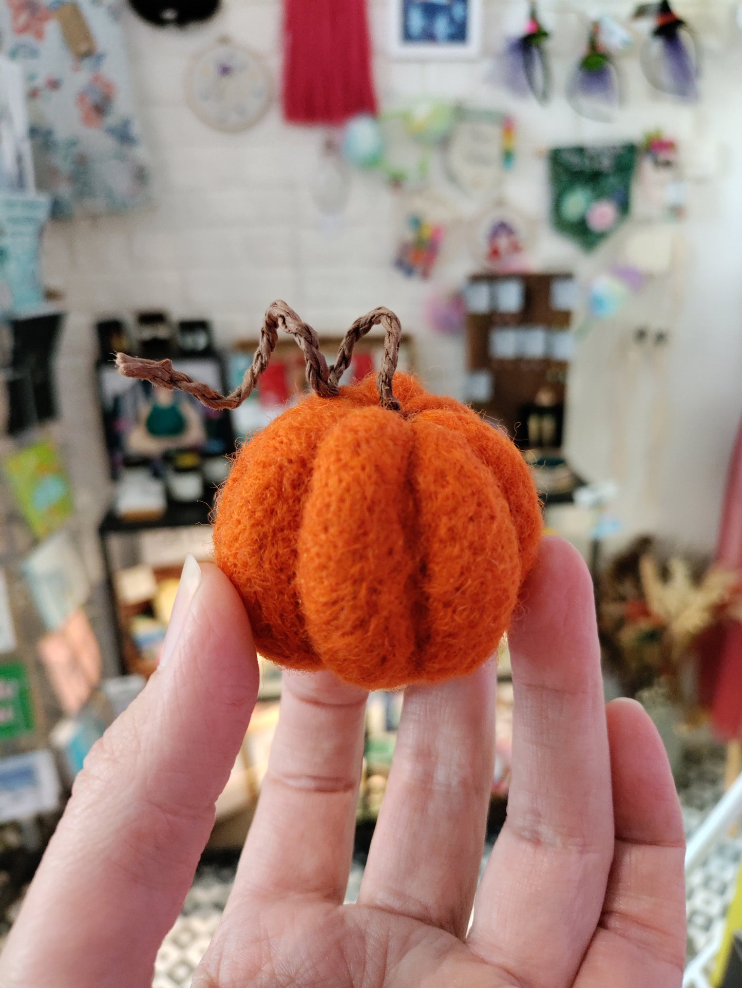 Felted pumpkins