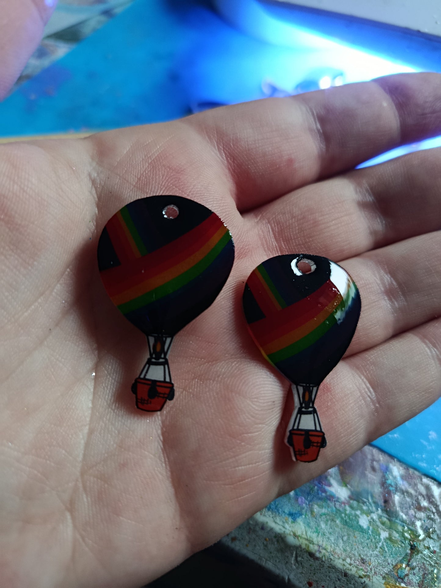 Hot air balloon earrings