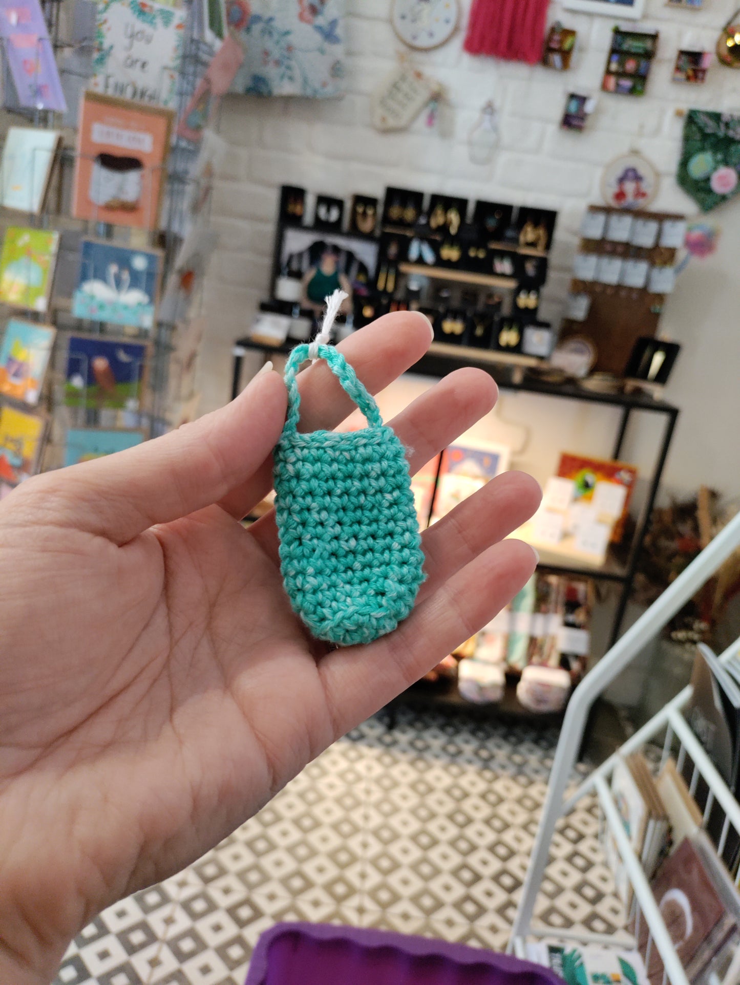 Hand crochet lip balm holder