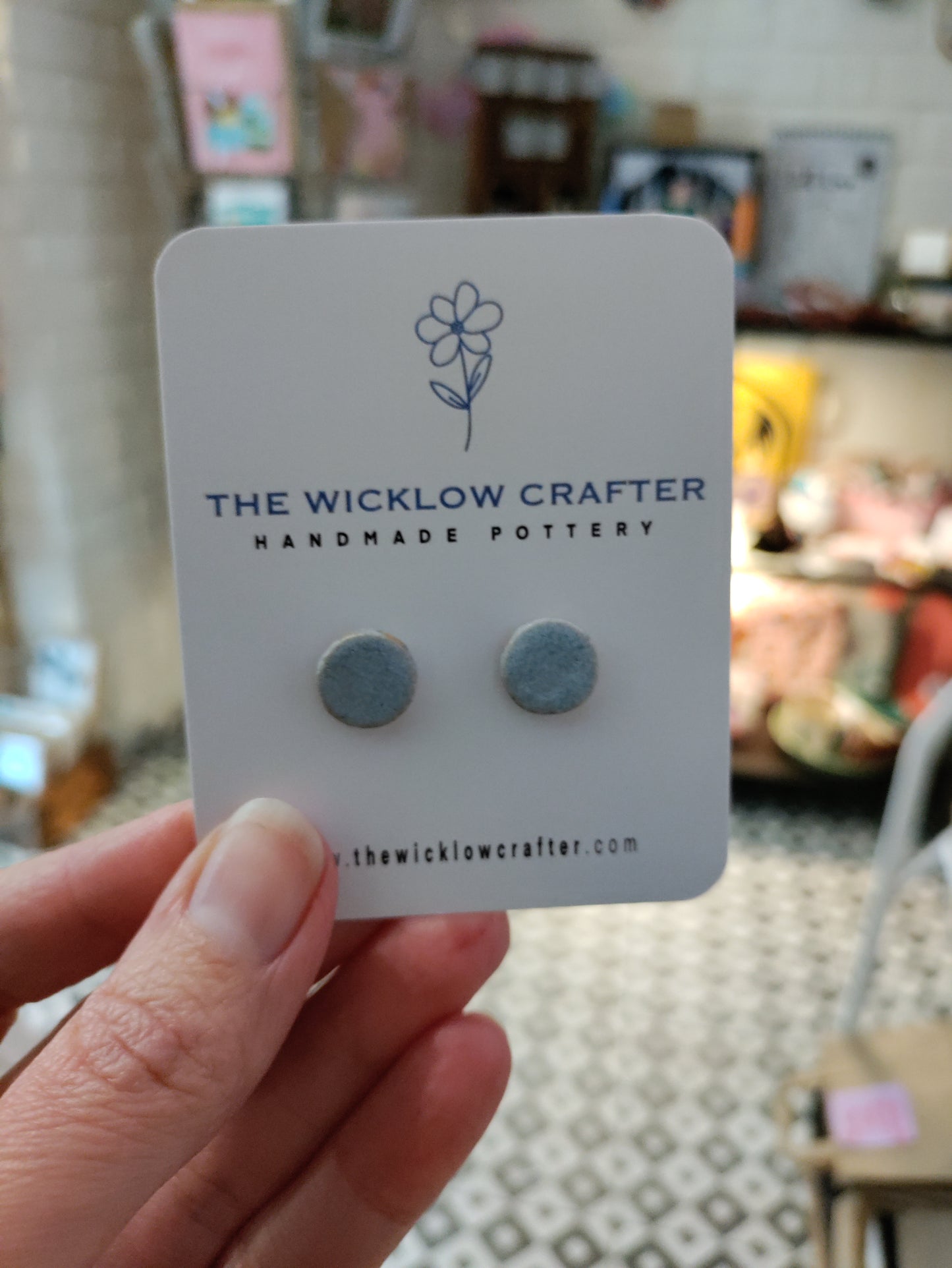 Ceramic stud earrings
