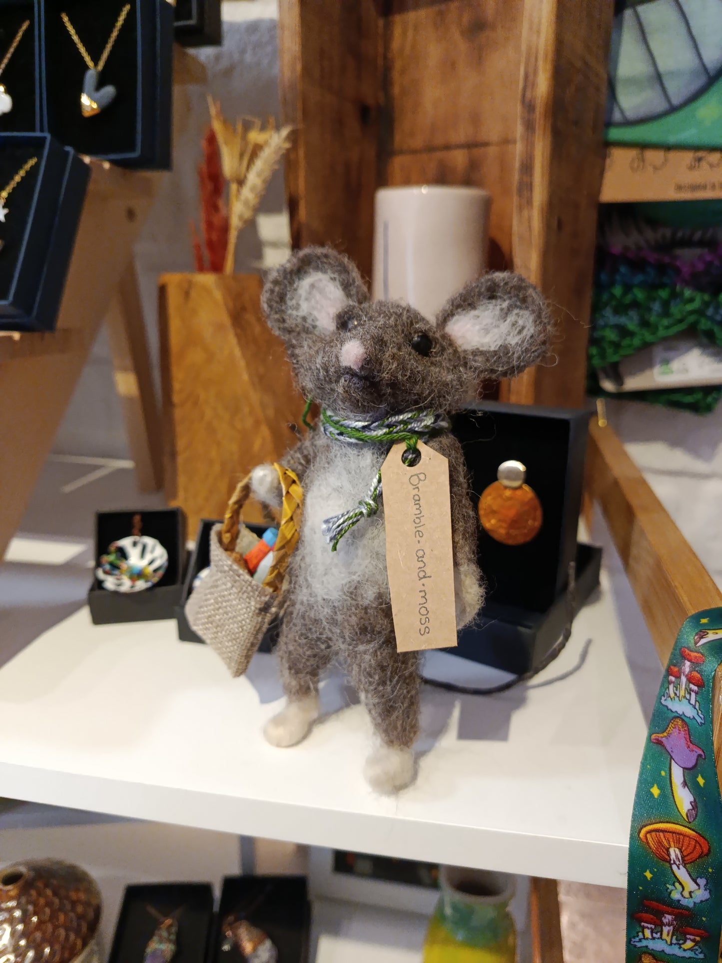 Bramble and Moss Felted Sculptures