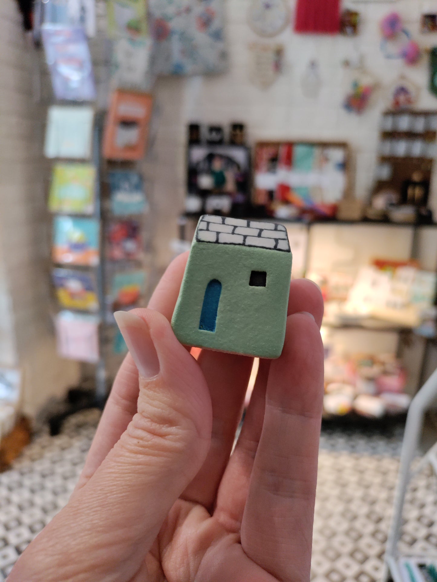 Tiny ceramic houses - pastel collection