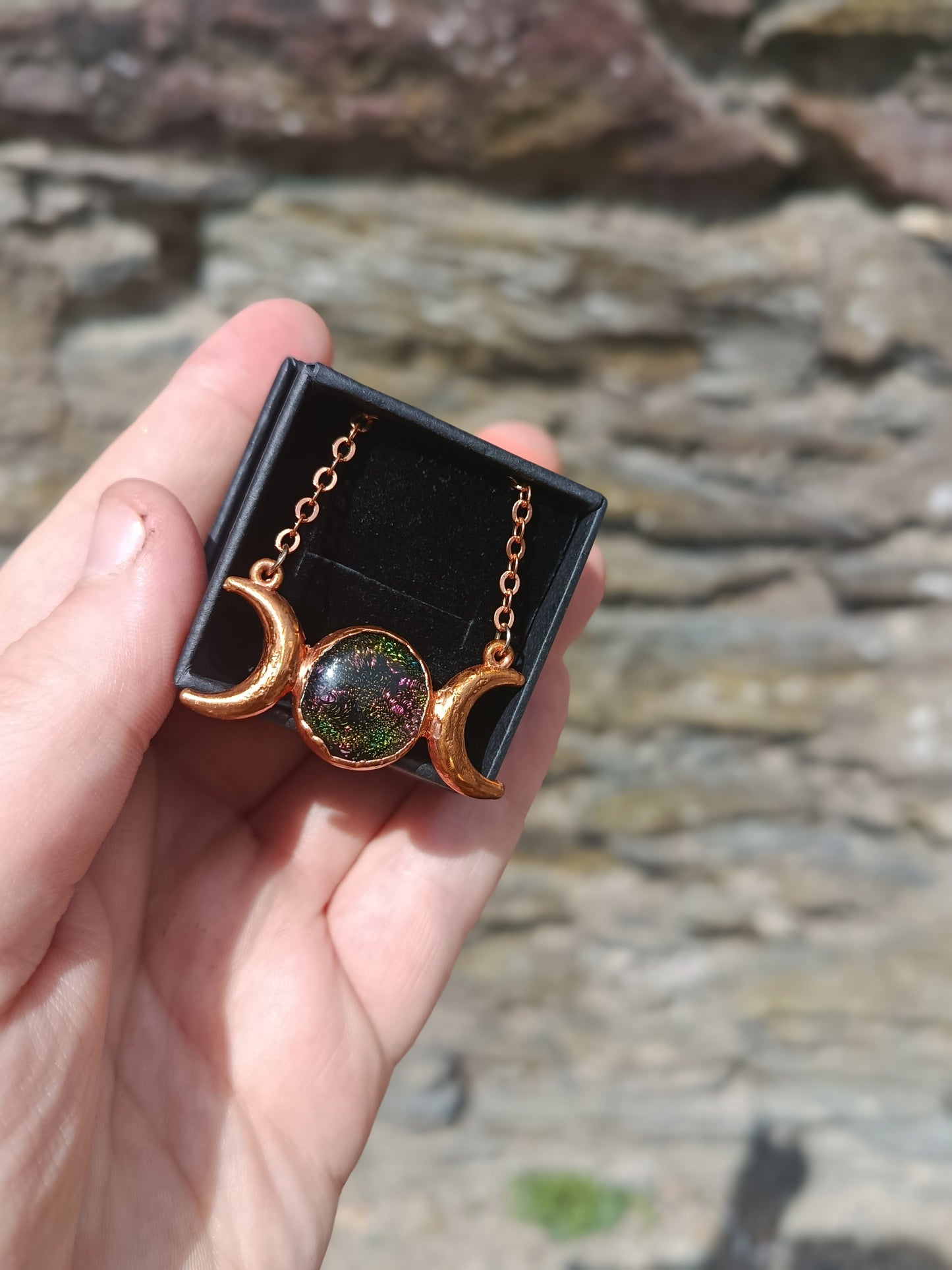 Electroformed Moon Phases Necklace CH7