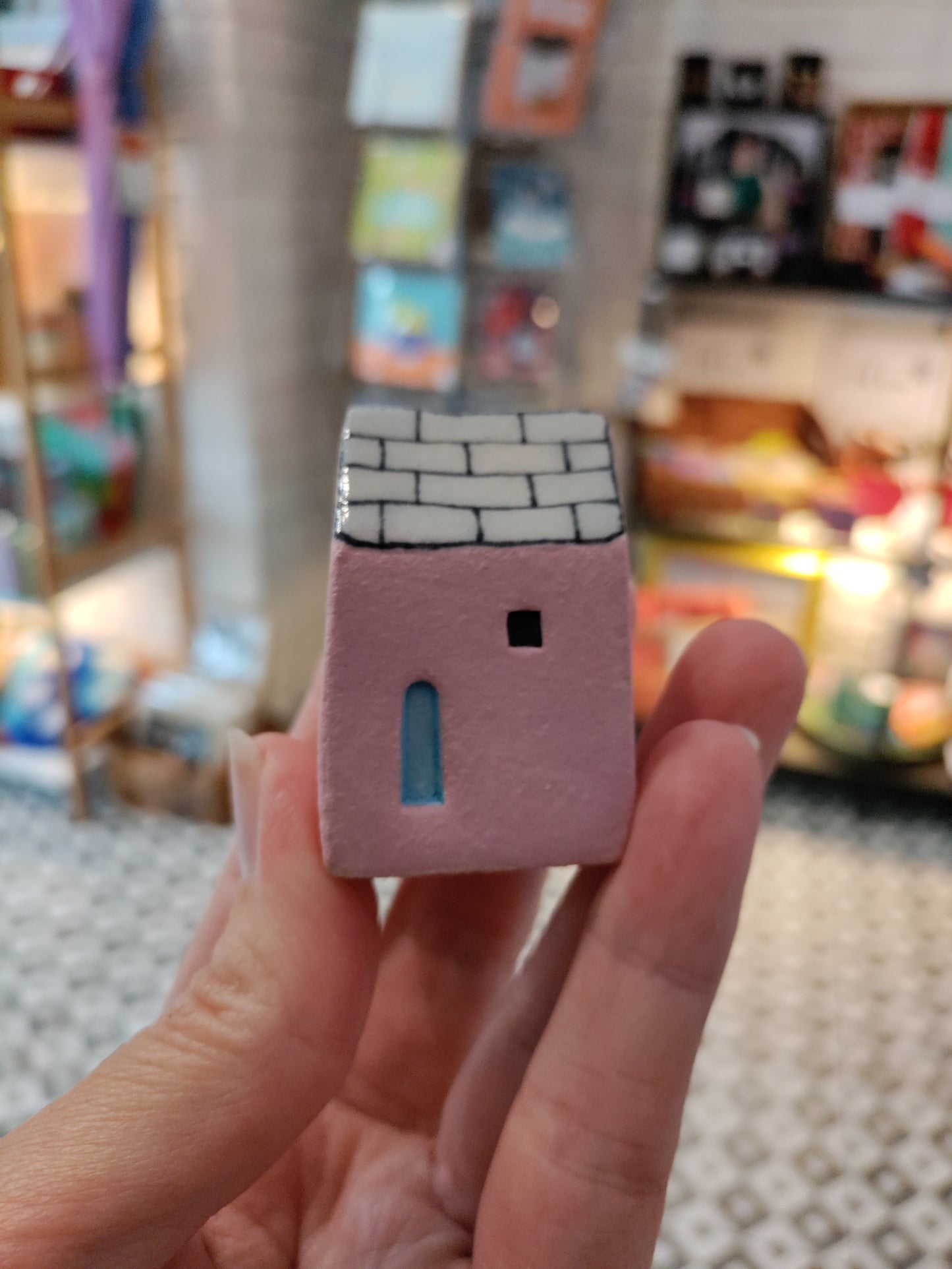 Tiny ceramic houses - pastel collection