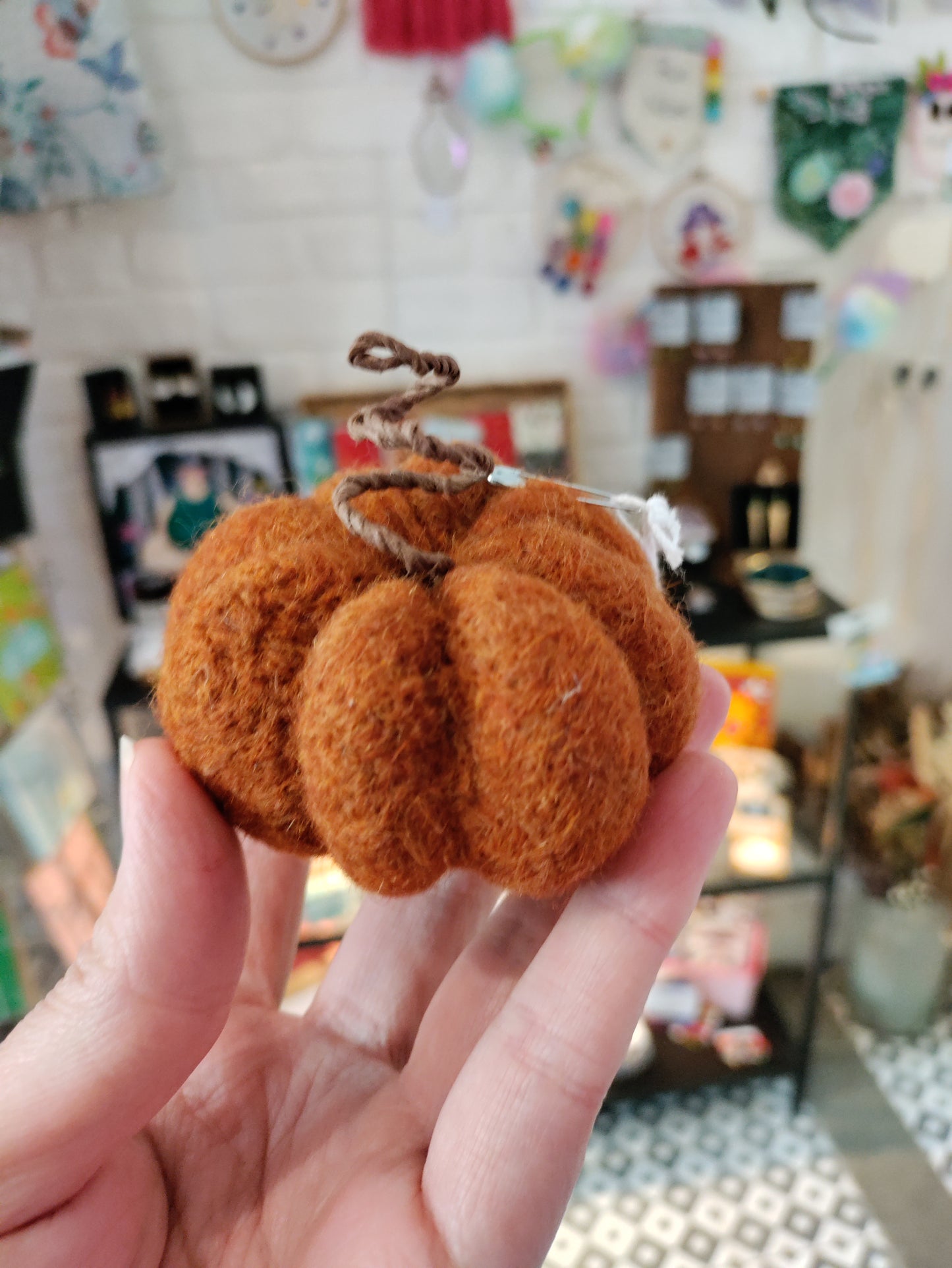 Felted pumpkins