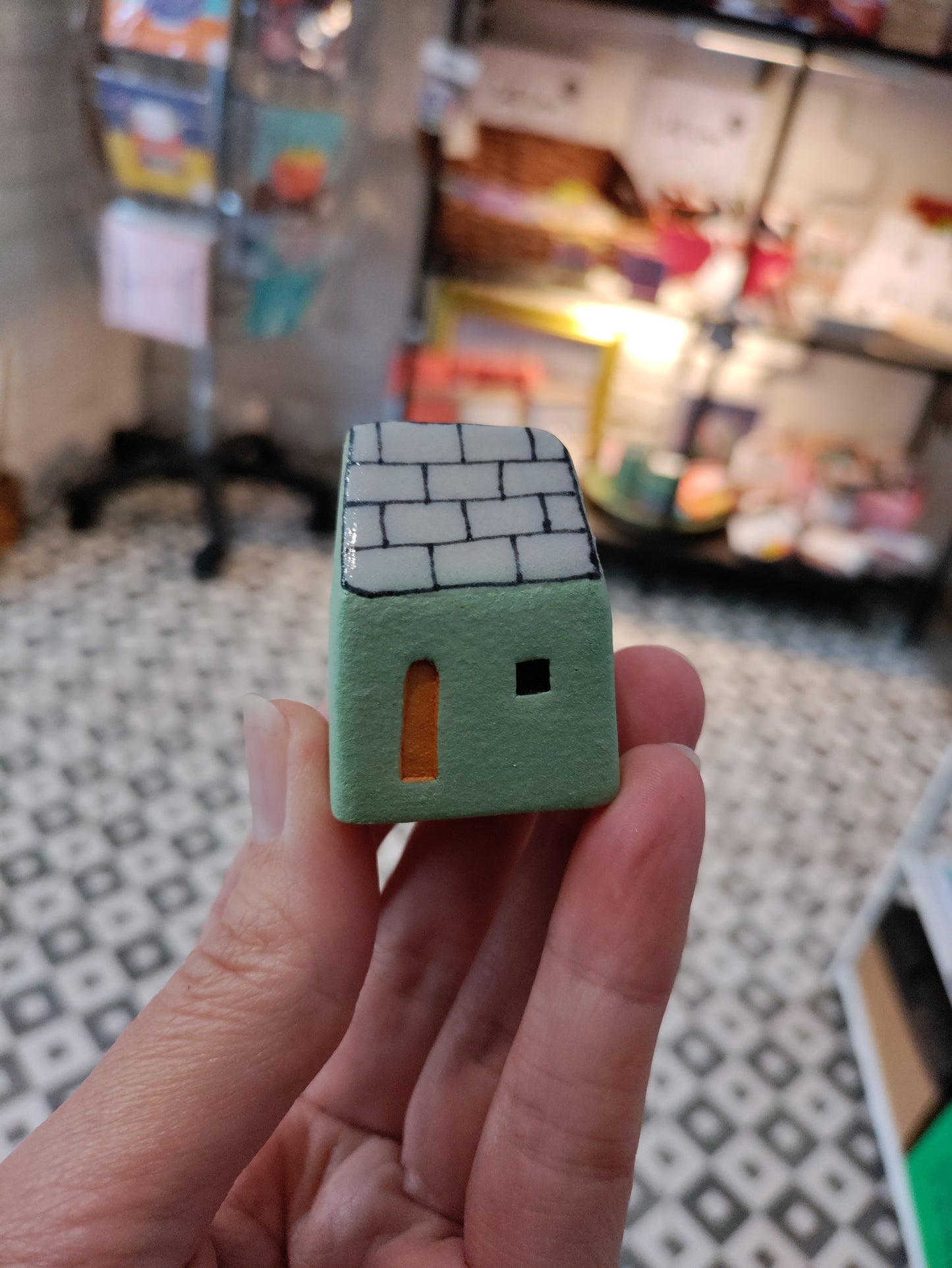 Tiny ceramic houses - pastel collection